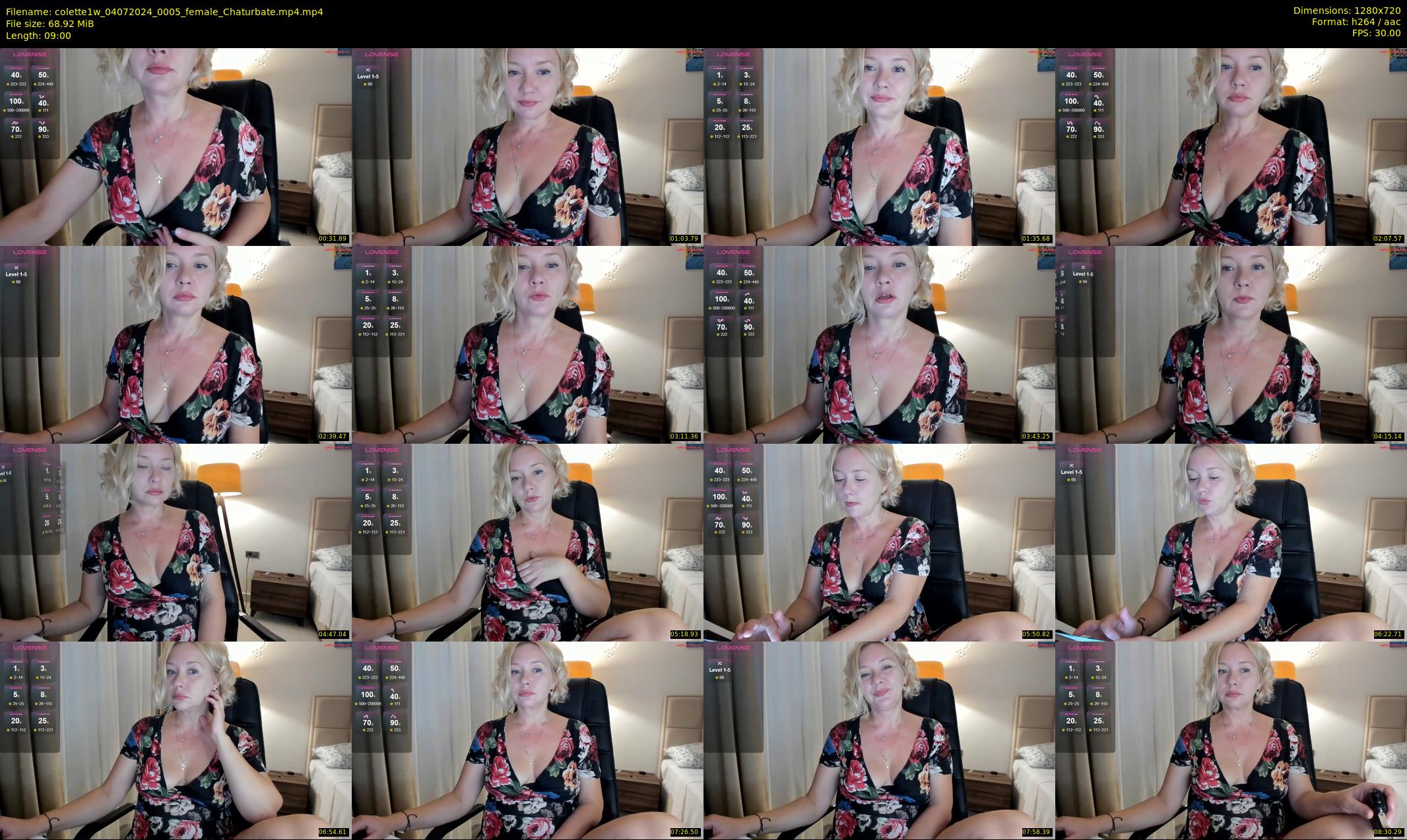 colette1w — 9 minute Chaturbate female cam show recording, 720p, Jul 4, 2024