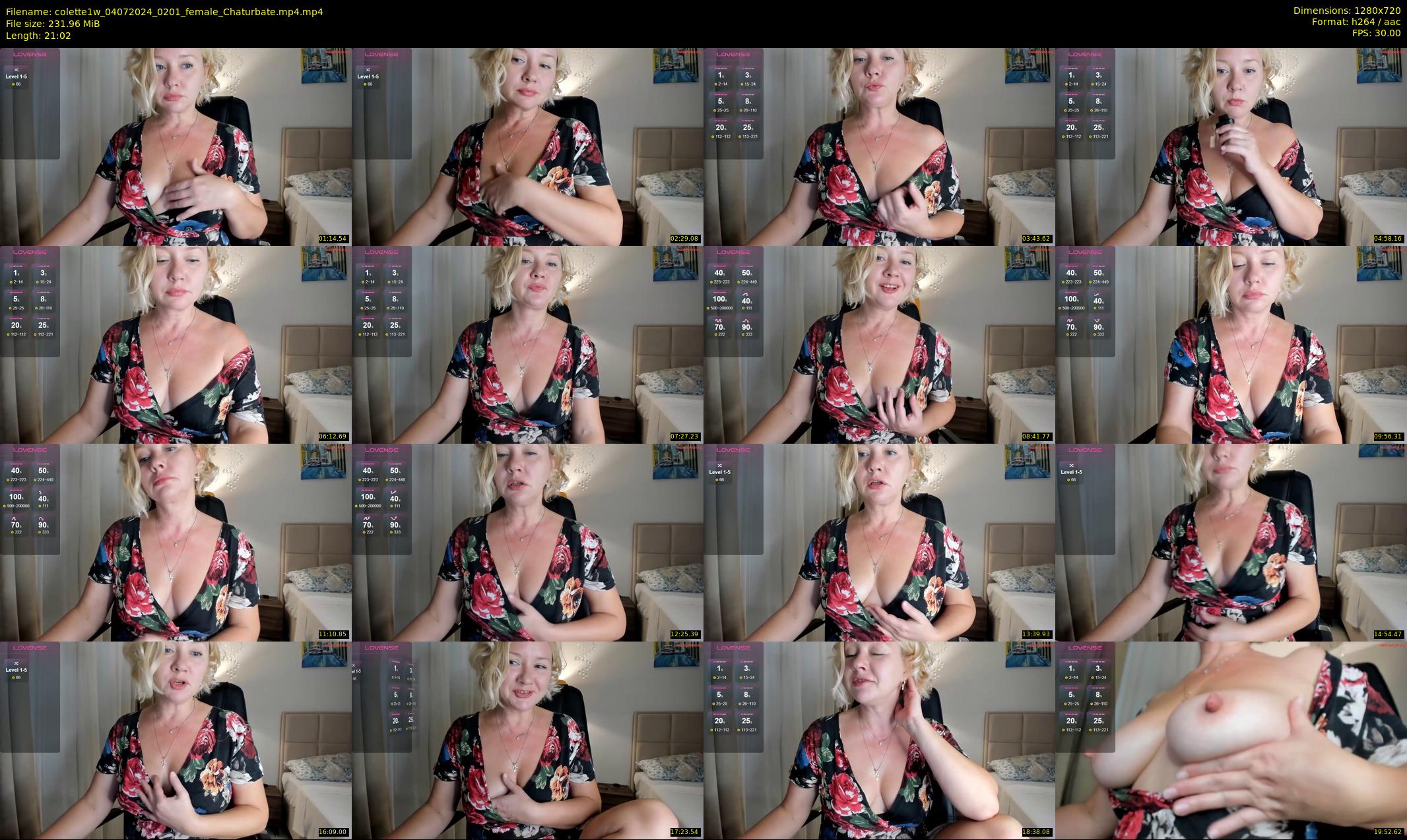 colette1w — 22 minute Chaturbate female cam show recording, 720p, Jul 4, 2024