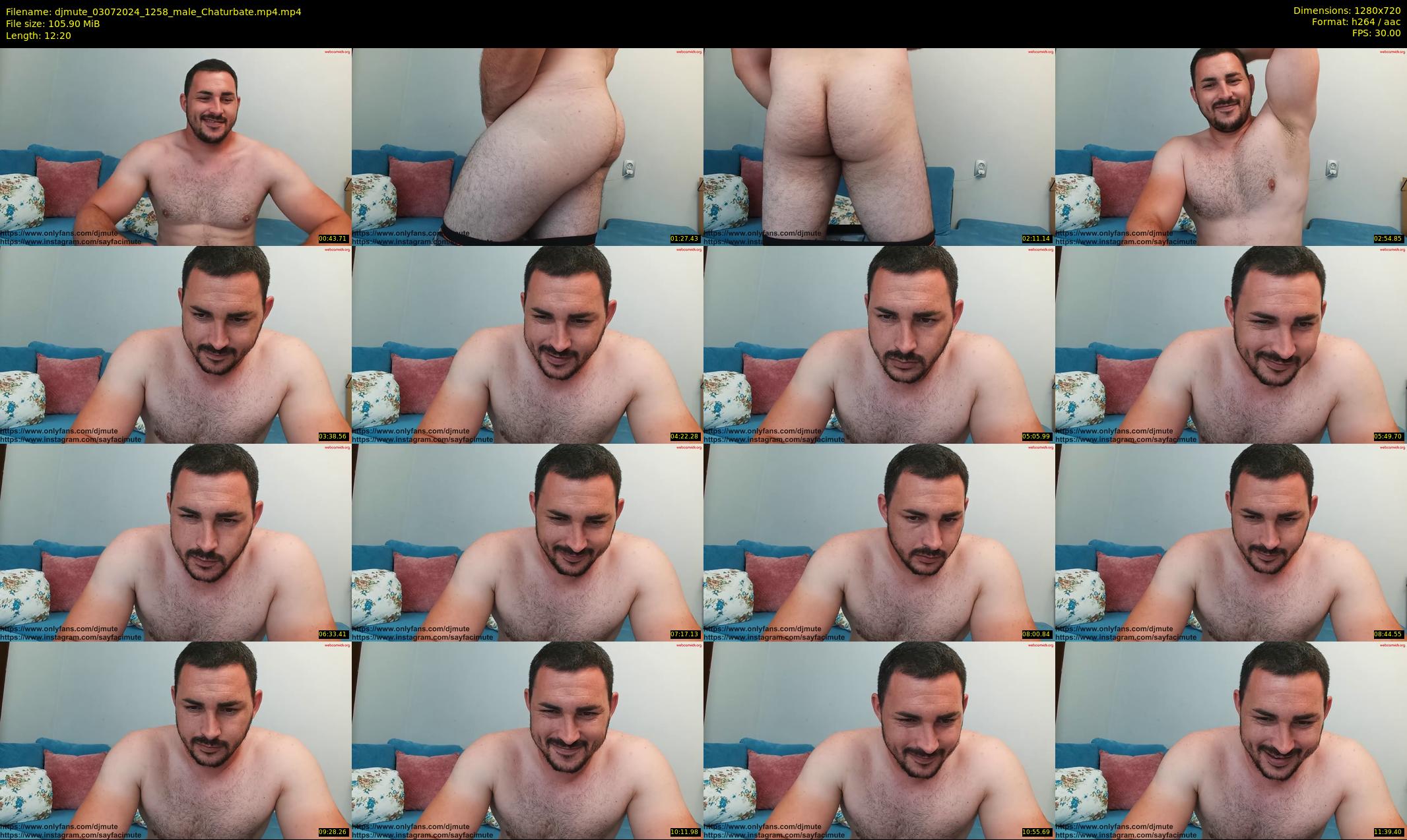 djmute — 13 minute Chaturbate male cam show recording, 720p, Jul 3, 2024