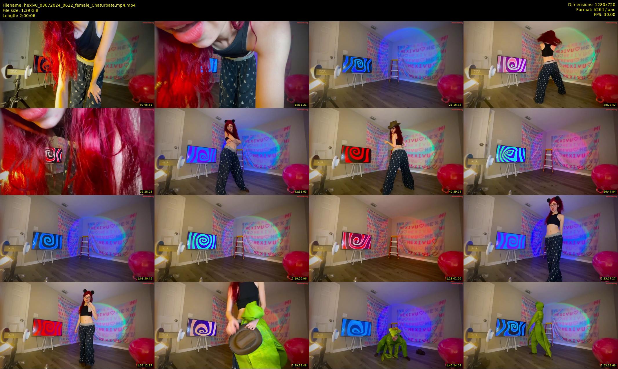 hexivu — 121 minute Chaturbate female cam show recording, 720p, Jul 3, 2024