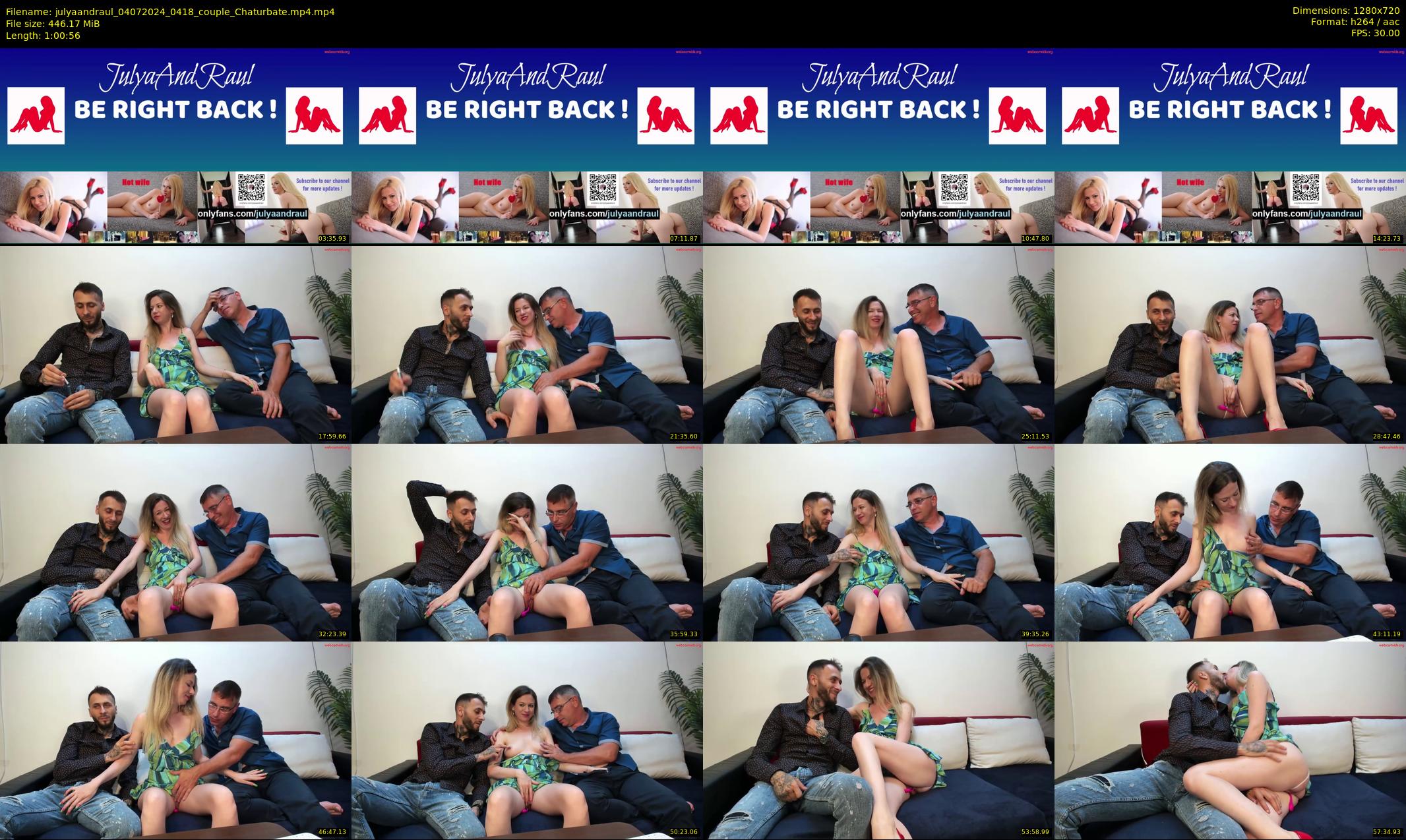 julyaandraul — 61 minute Chaturbate couple cam show recording, 720p, Jul 4, 2024