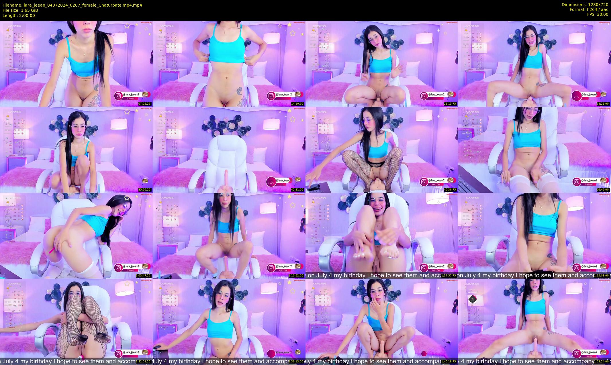 lara_jeean — 120 minute Chaturbate female cam show recording, 720p, Jul 4, 2024