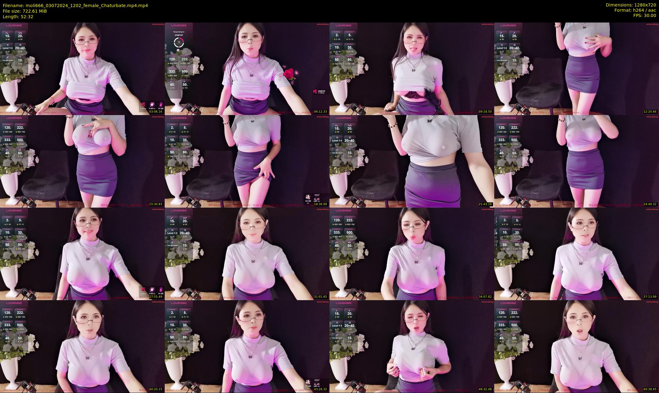 moli666 — 53 minute Chaturbate female cam show recording, 720p, Jul 3, 2024