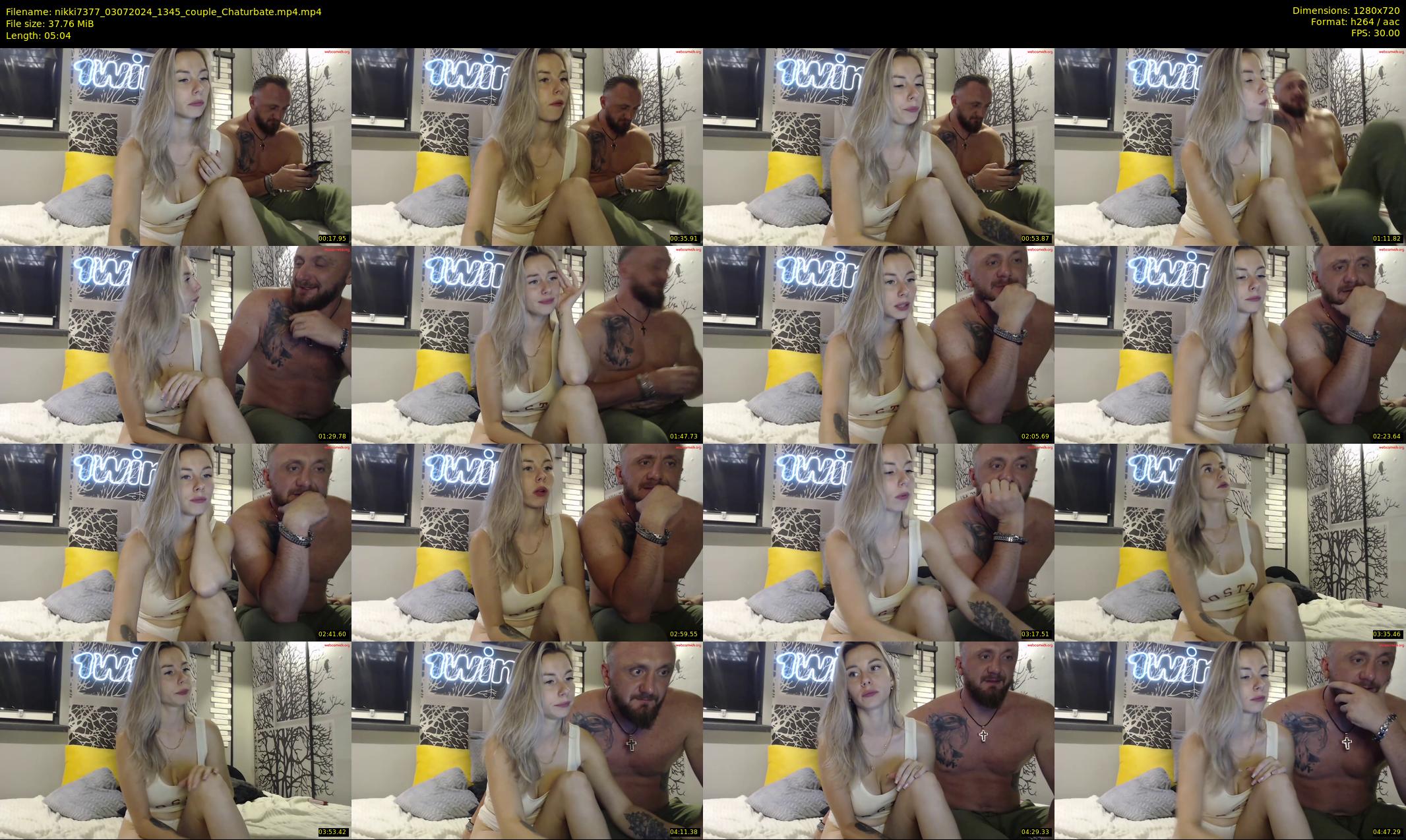 nikki7377 — 6 minute Chaturbate couple cam show recording, 720p, Jul 3, 2024
