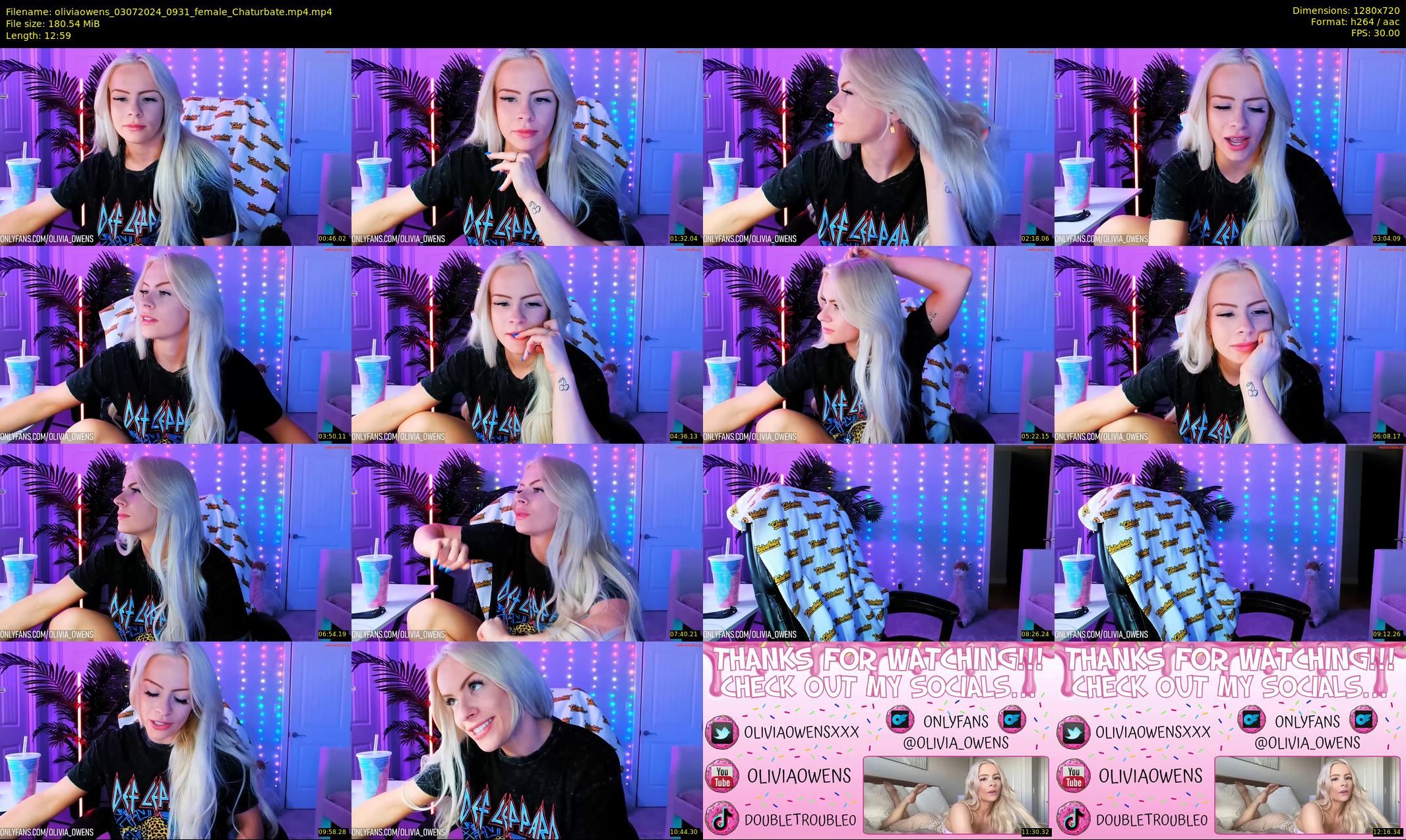 oliviaowens — 13 minute Chaturbate female cam show recording, 720p, Jul 3, 2024