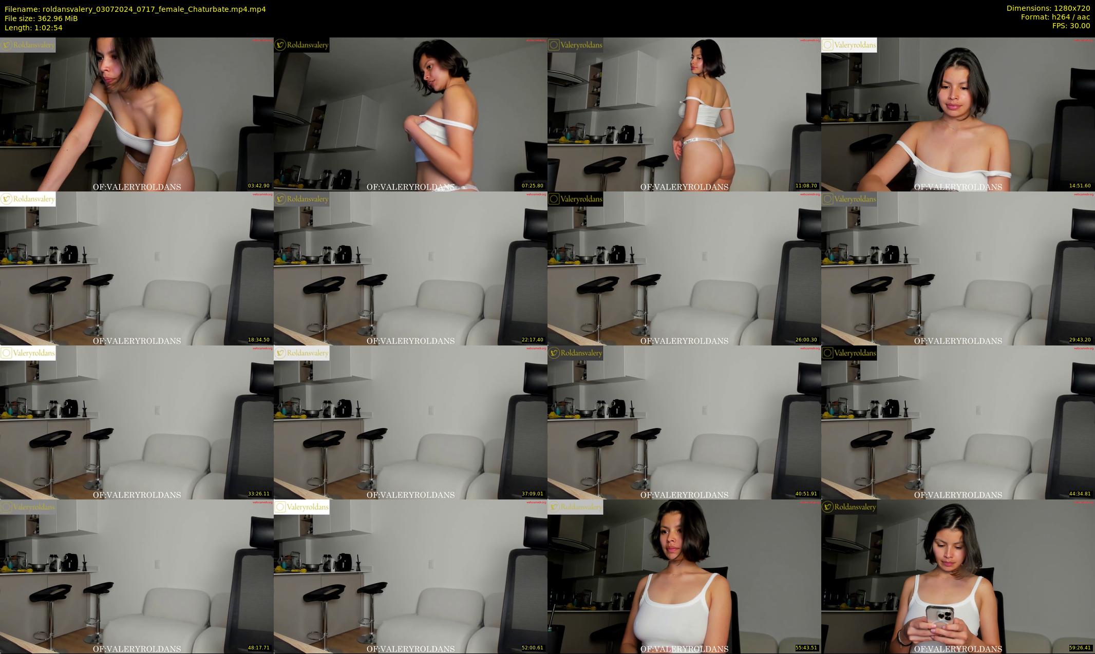 roldansvalery — 63 minute Chaturbate female cam show recording, 720p, Jul 3, 2024
