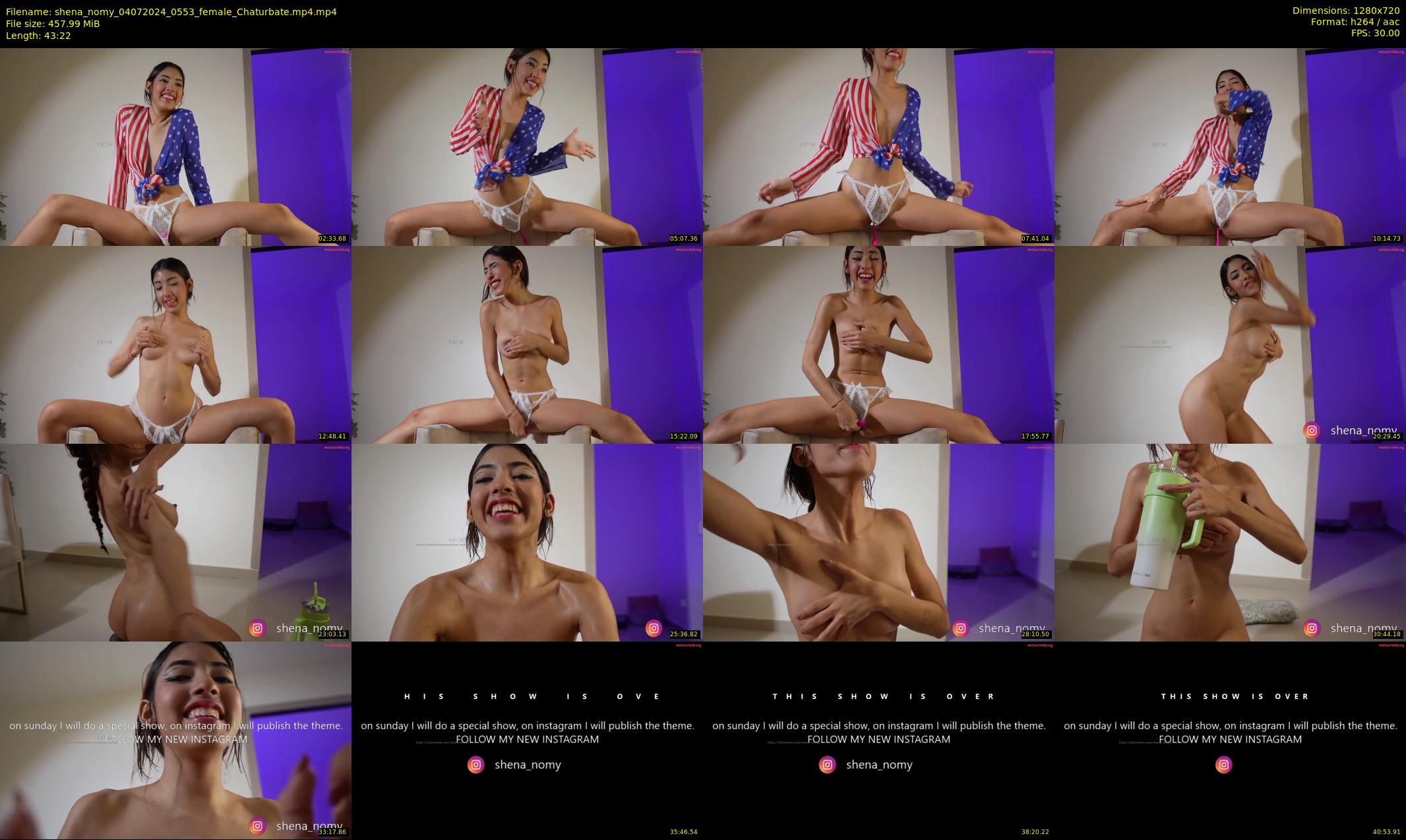 shena_nomy — 44 minute Chaturbate female cam show recording, 720p, Jul 4, 2024