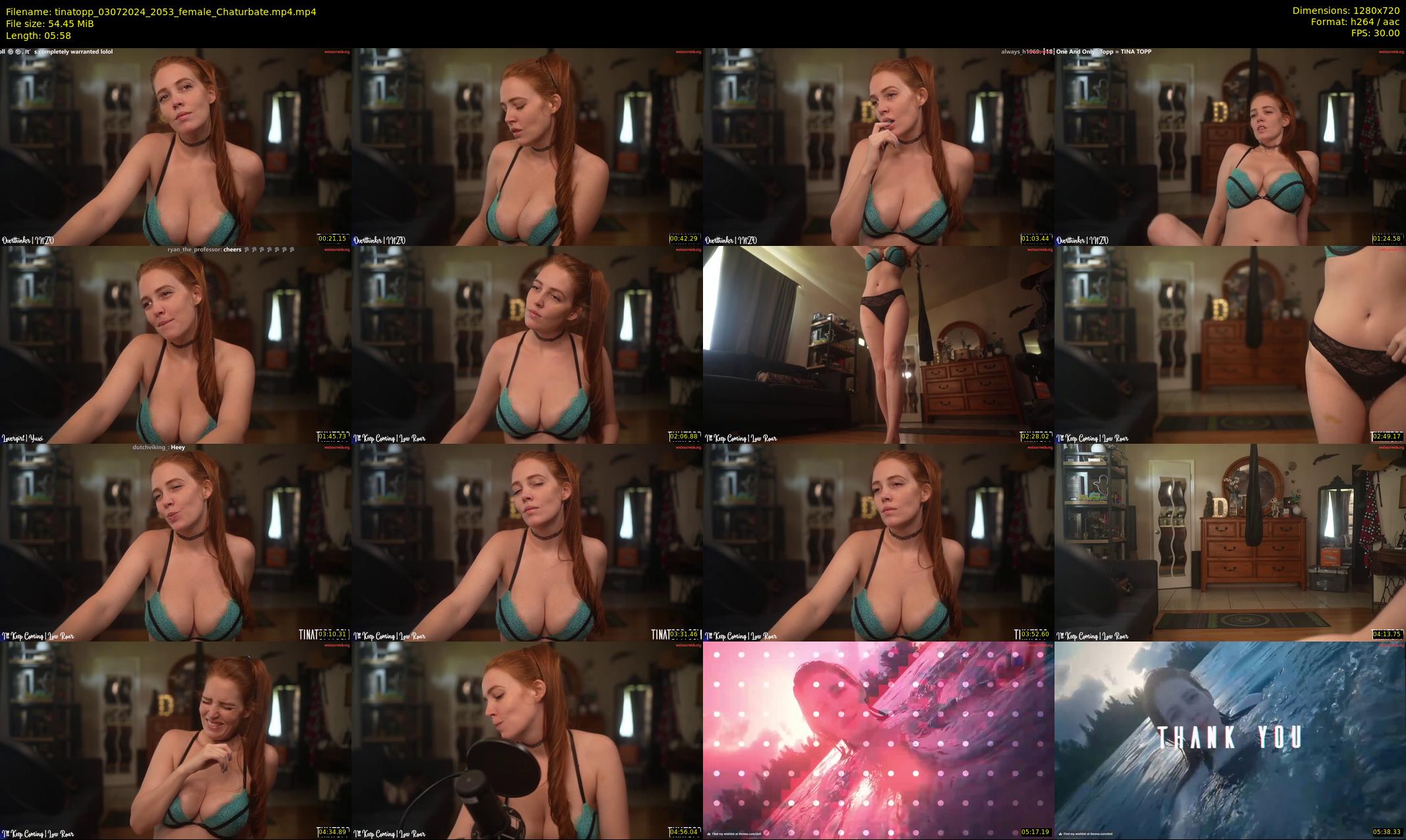 tinatopp — 6 minute Chaturbate female cam show recording, 720p, Jul 3, 2024