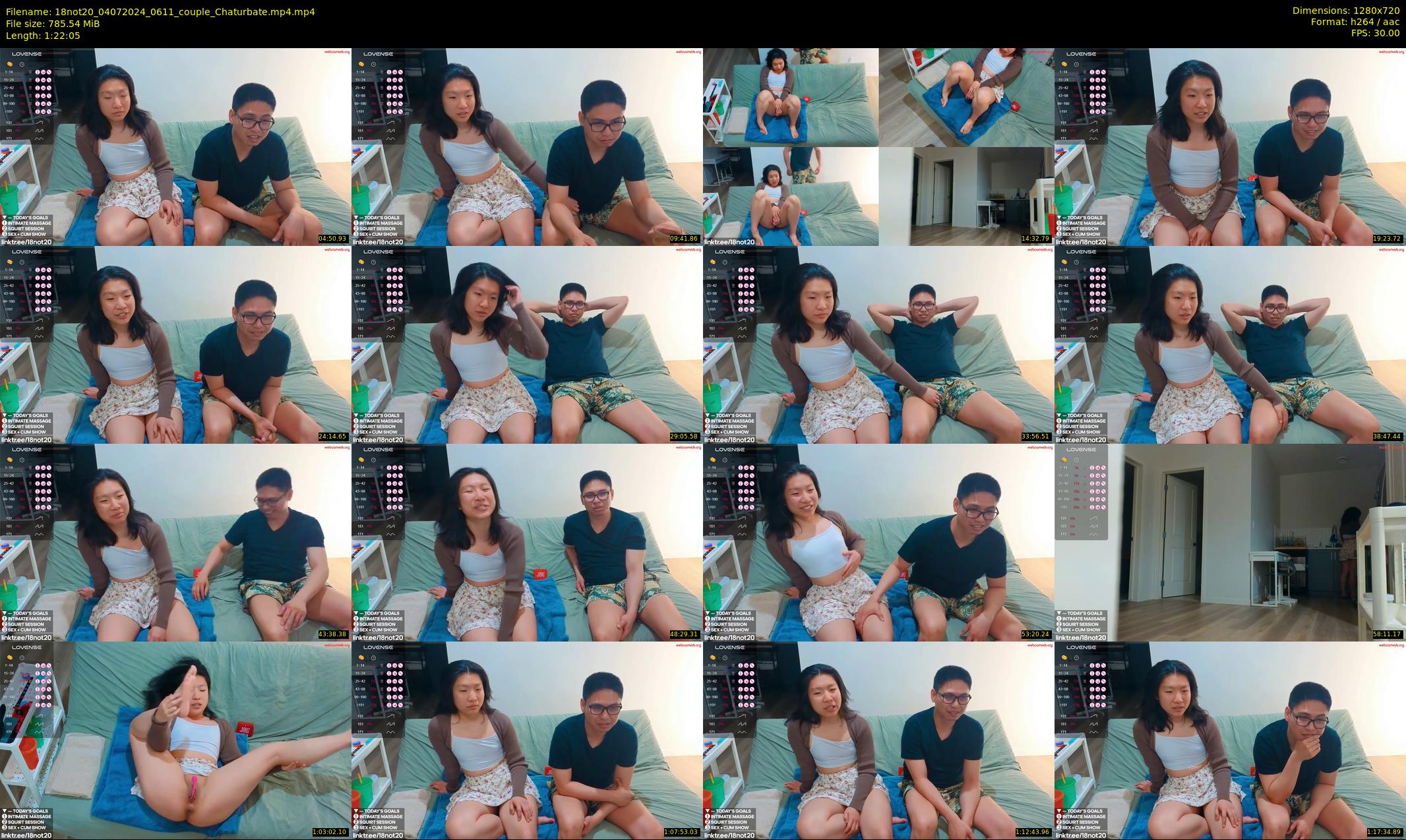 18not20 — 83 minute Chaturbate couple cam show recording, 720p, Jul 4, 2024