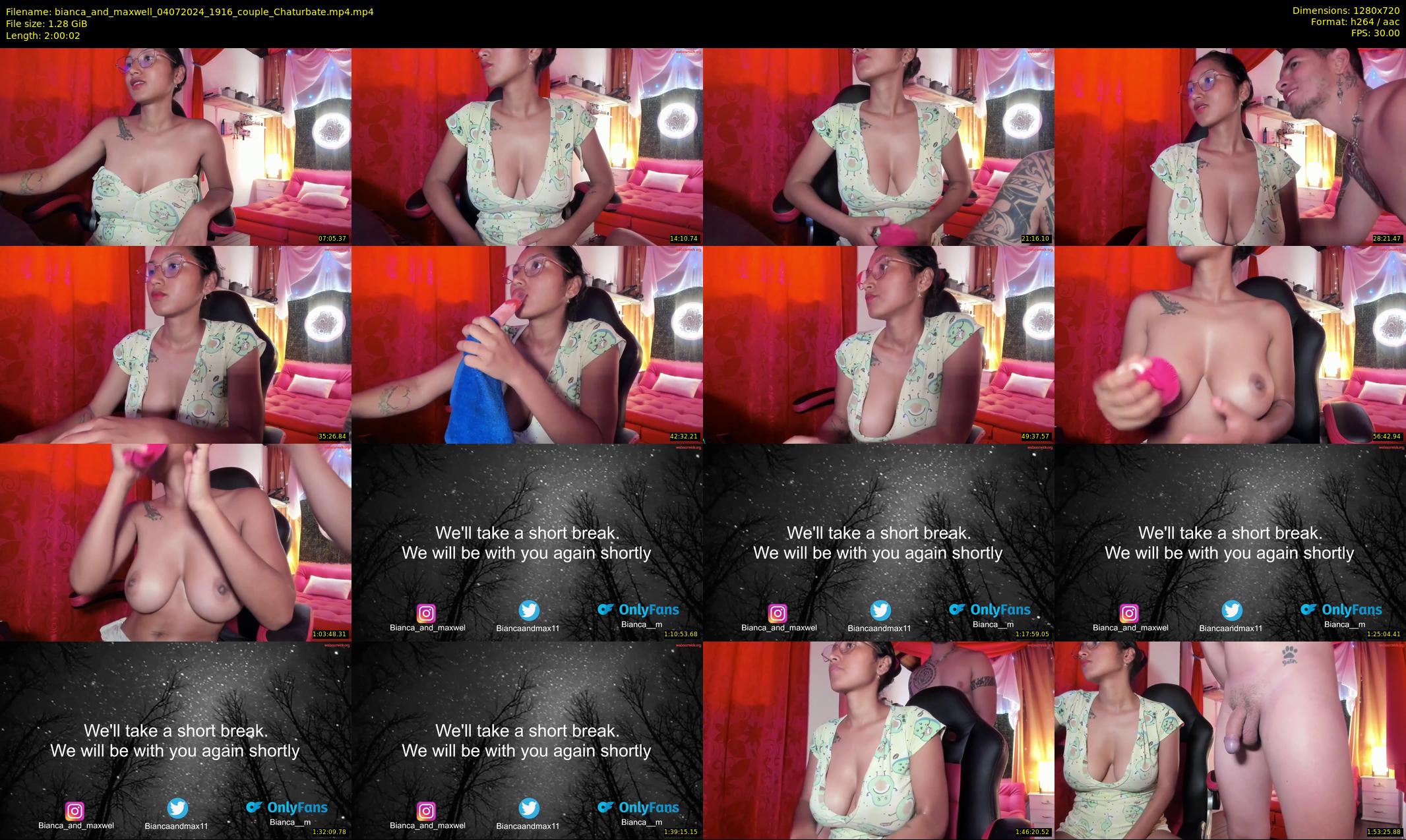 bianca_and_maxwell — 121 minute Chaturbate couple cam show recording, 720p, Jul 4, 2024