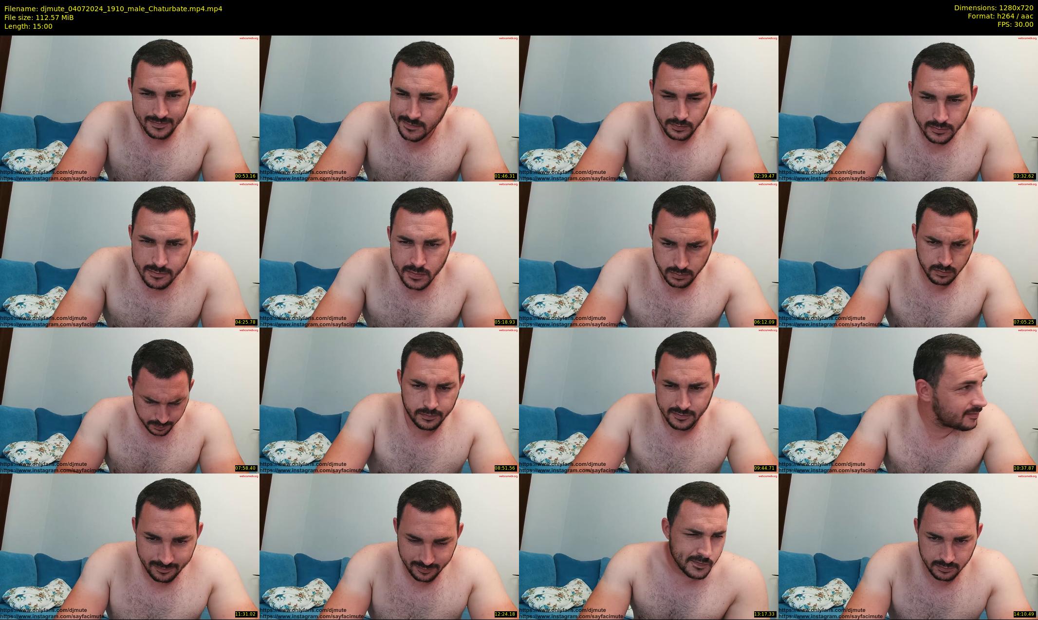 djmute — 15 minute Chaturbate male cam show recording, 720p, Jul 4, 2024