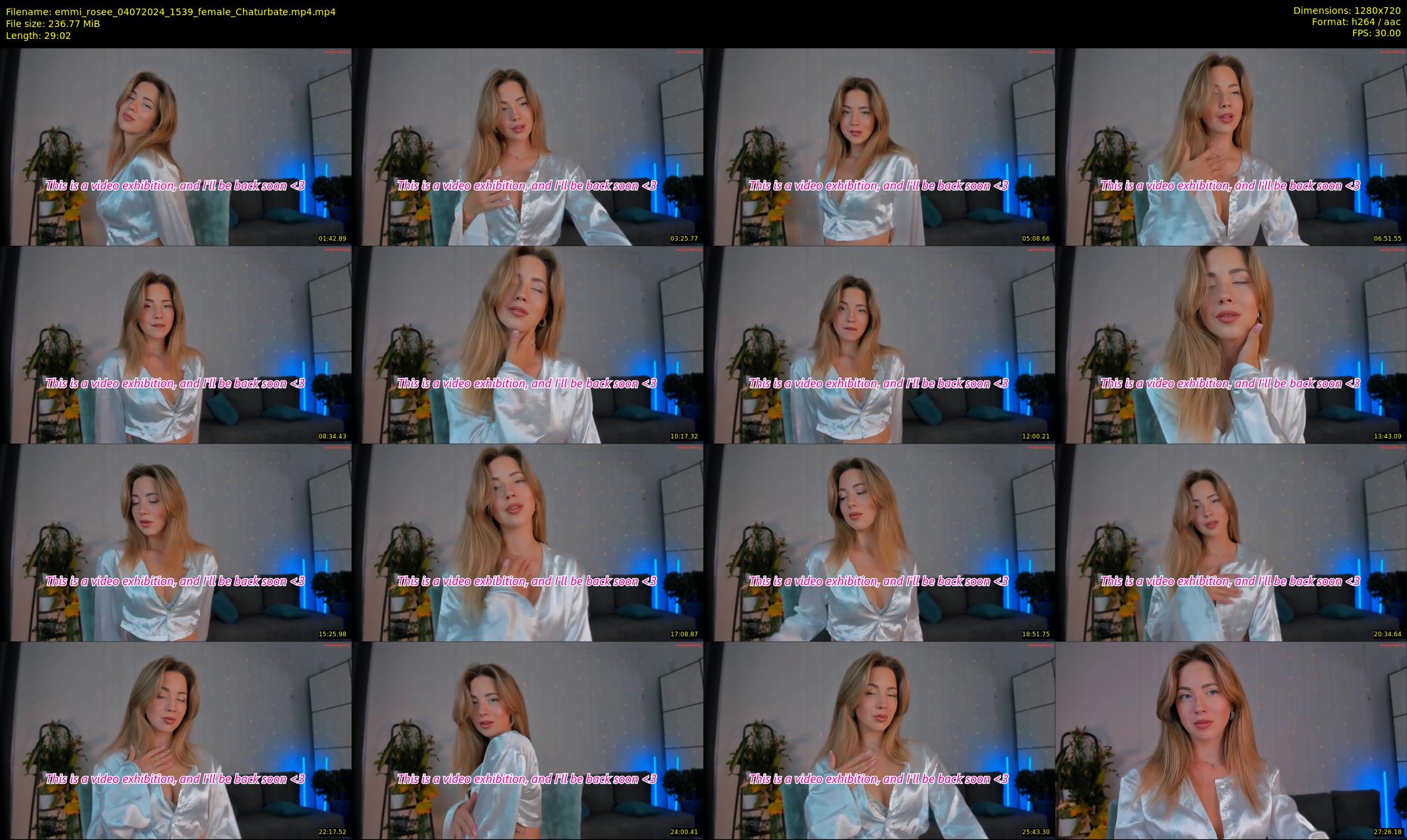 emmi_rosee — 30 minute Chaturbate female cam show recording, 720p, Jul 4, 2024