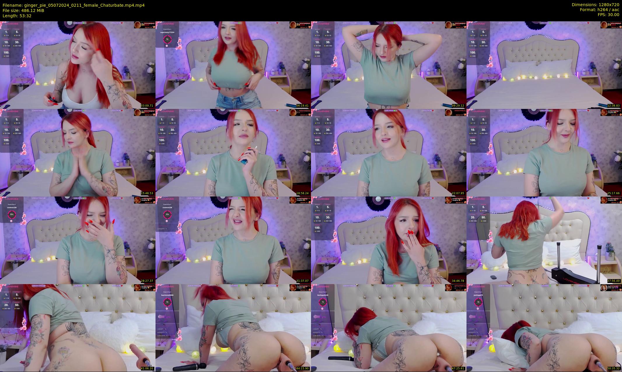ginger_pie — 54 minute Chaturbate female cam show recording, 720p, Jul 5, 2024