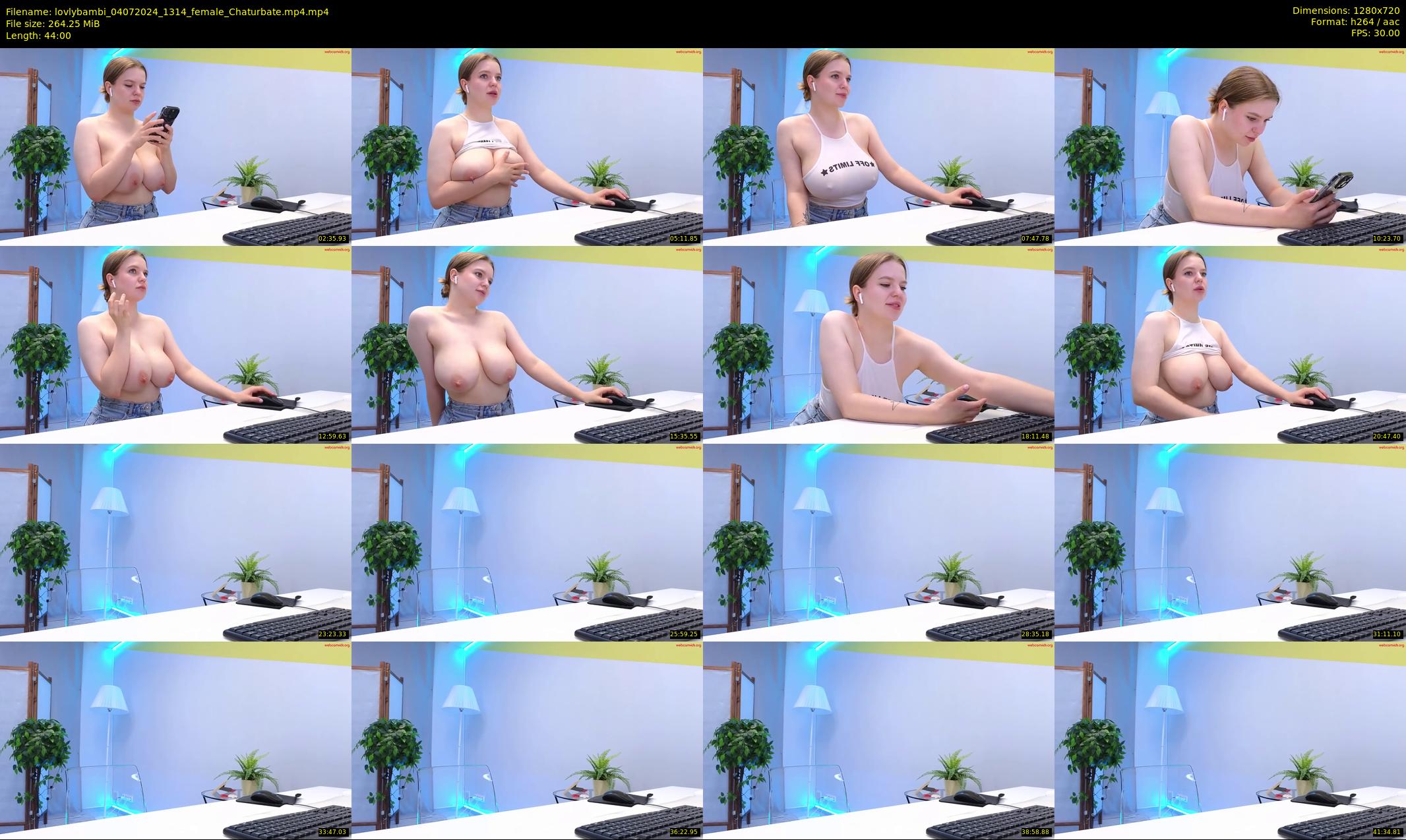 lovlybambi — 44 minute Chaturbate female cam show recording, 720p, Jul 4, 2024