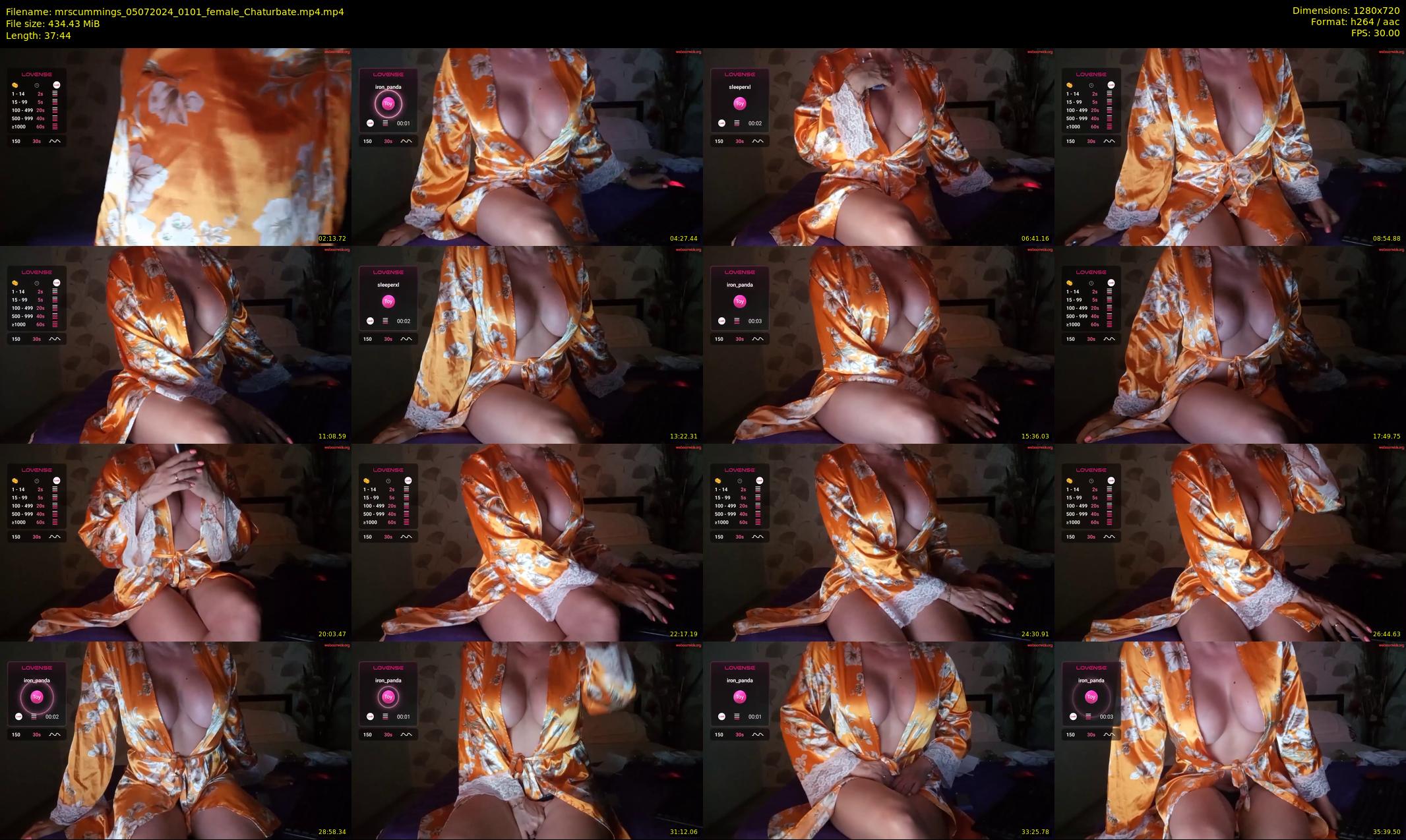 mrscummings — 38 minute Chaturbate female cam show recording, 720p, Jul 5, 2024
