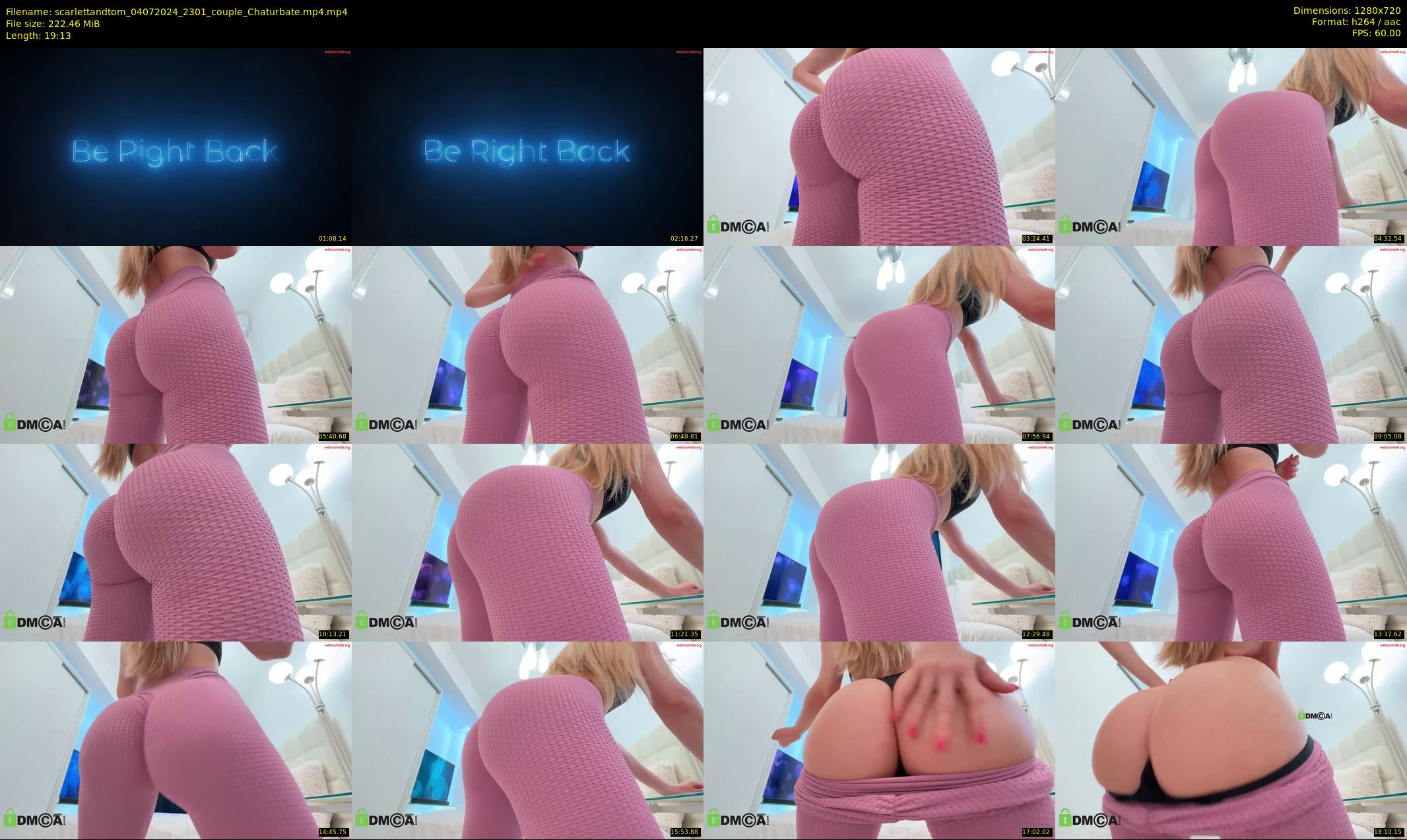 scarlettandtom — 20 minute Chaturbate couple cam show recording, 720p, Jul 4, 2024