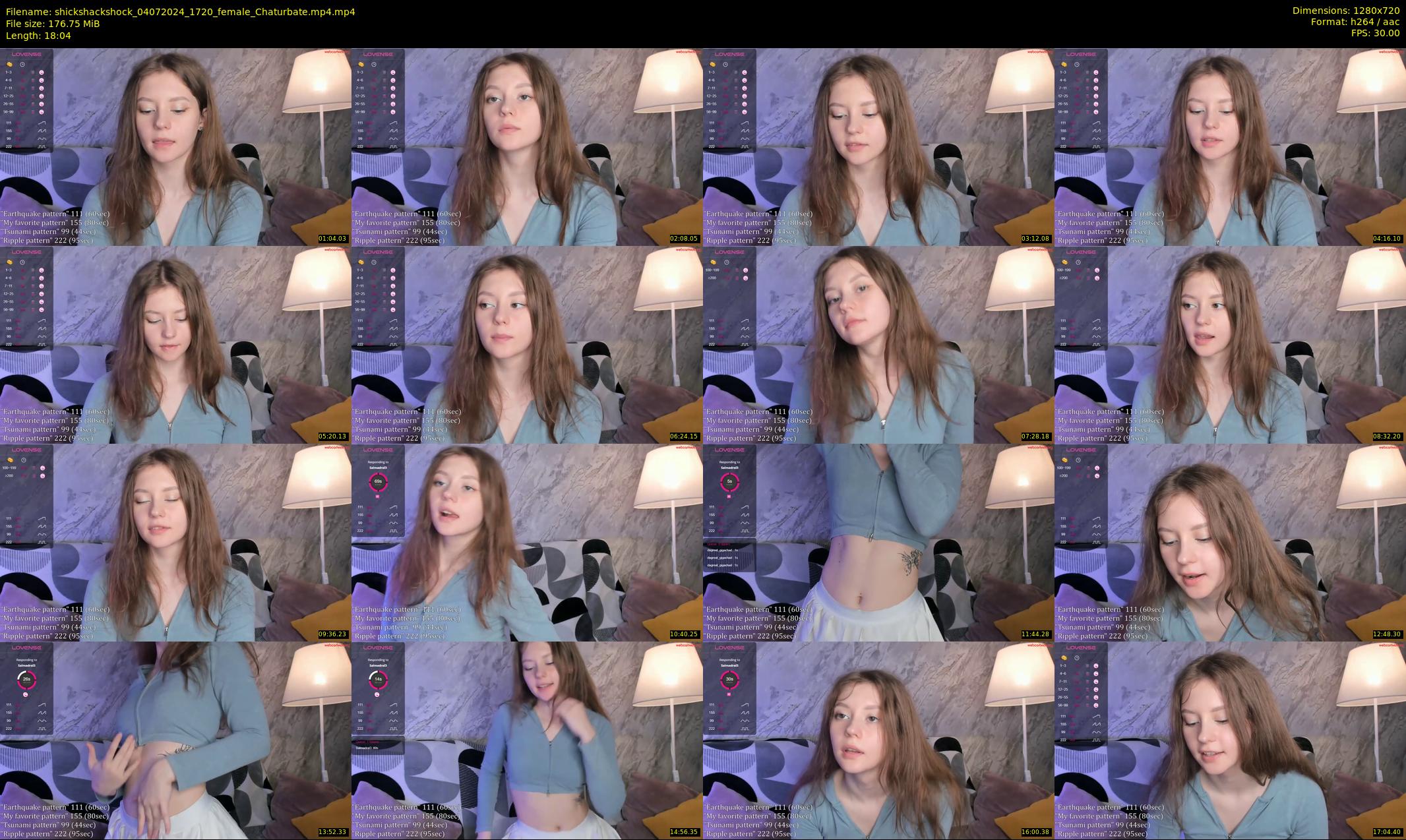 shickshackshock — 19 minute Chaturbate female cam show recording, 720p, Jul 4, 2024