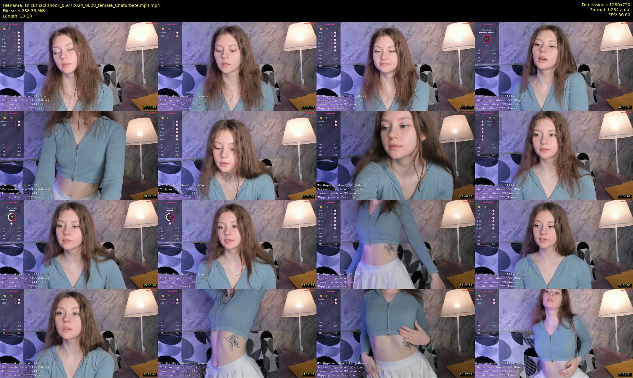 shickshackshock — 30 minute Chaturbate female cam show recording, 720p, Jul 5, 2024