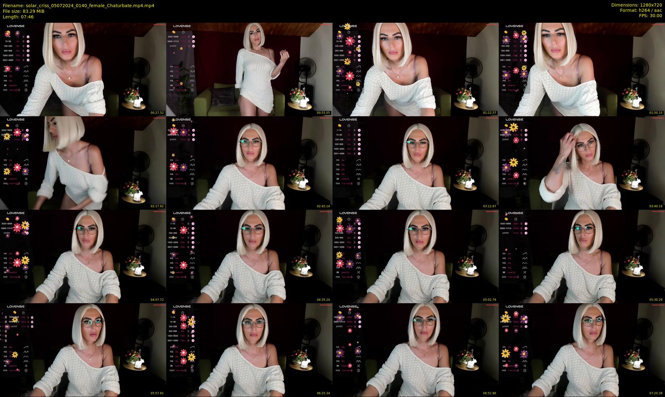 solar_criss — 8 minute Chaturbate female cam show recording, 720p, Jul 5, 2024