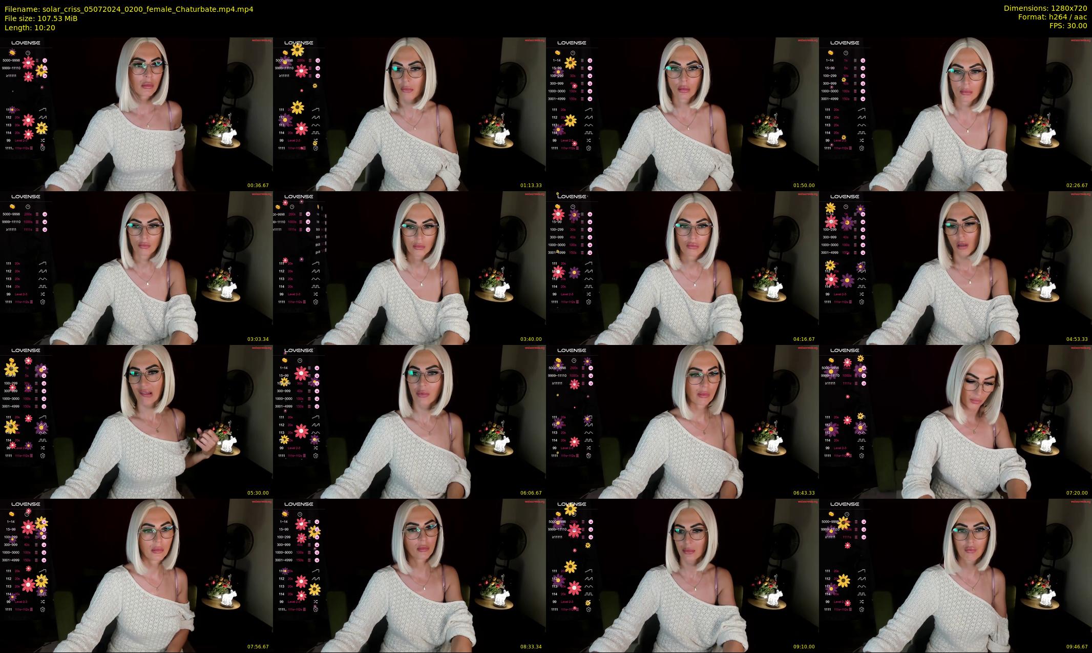 solar_criss — 11 minute Chaturbate female cam show recording, 720p, Jul 5, 2024