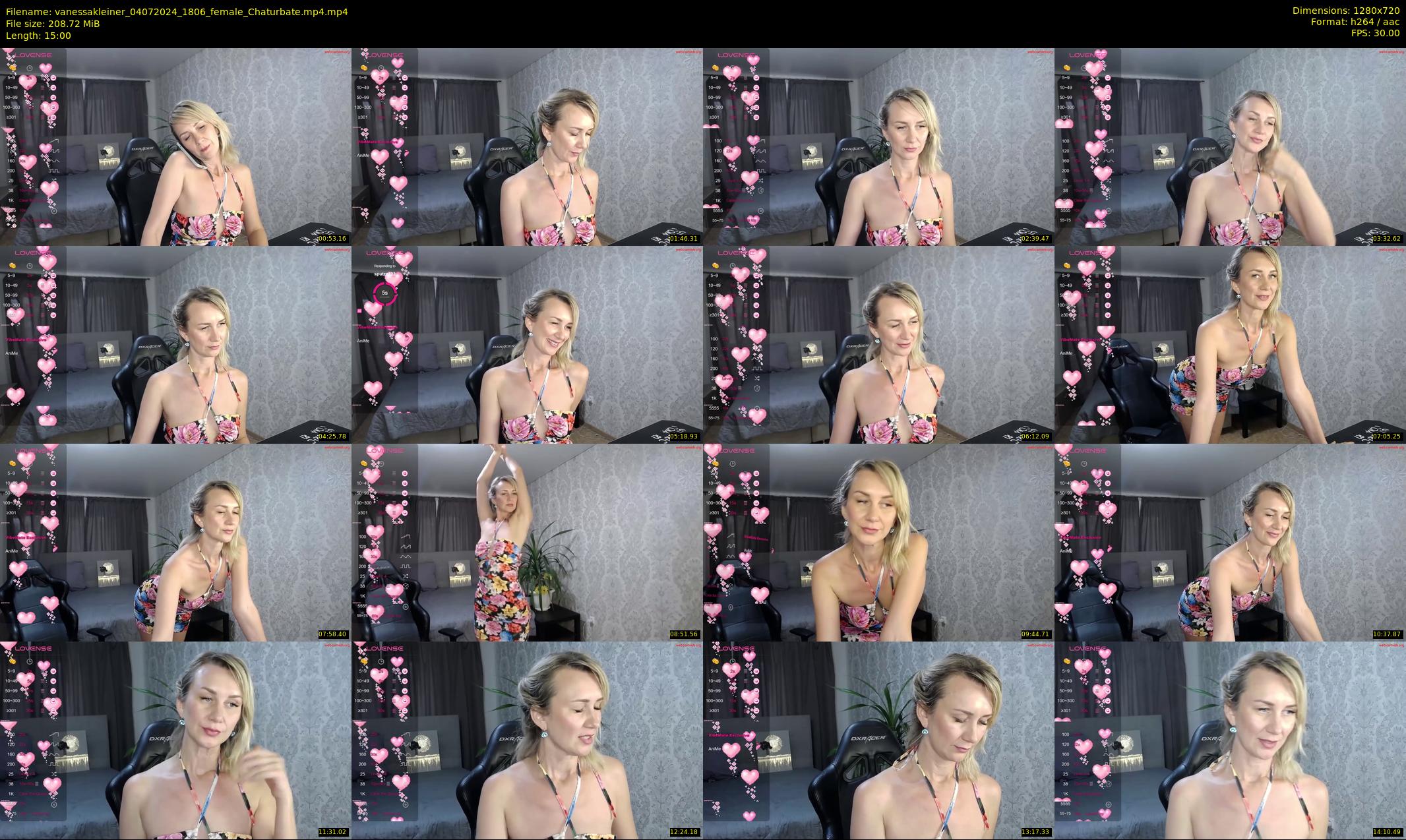 vanessakleiner — 15 minute Chaturbate female cam show recording, 720p, Jul 4, 2024