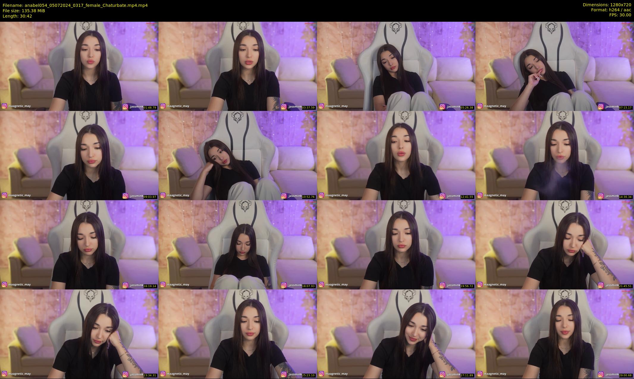 anabel054 — 31 minute Chaturbate female cam show recording, 720p, Jul 5, 2024