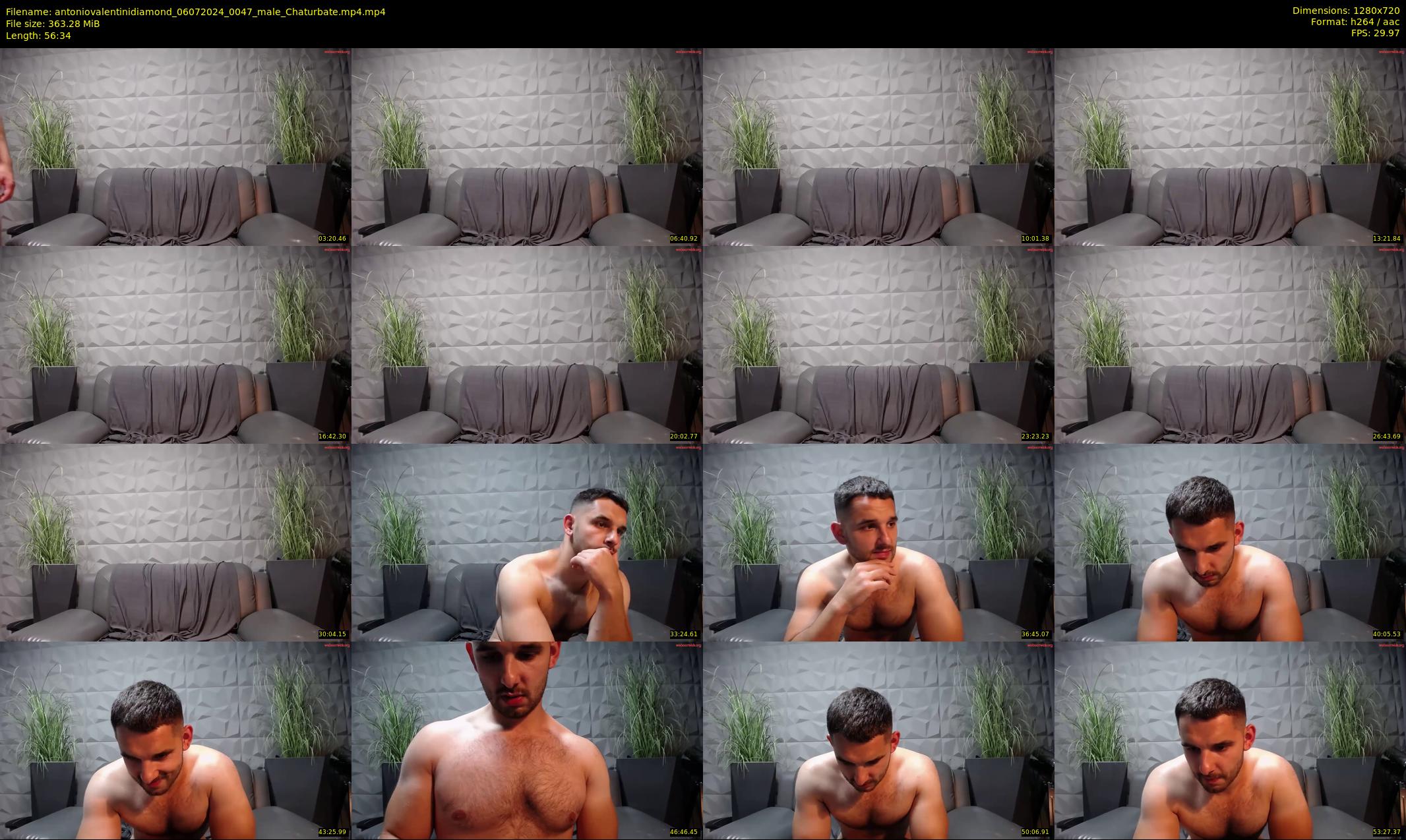 antoniovalentinidiamond — 57 minute Chaturbate male cam show recording, 720p, Jul 6, 2024