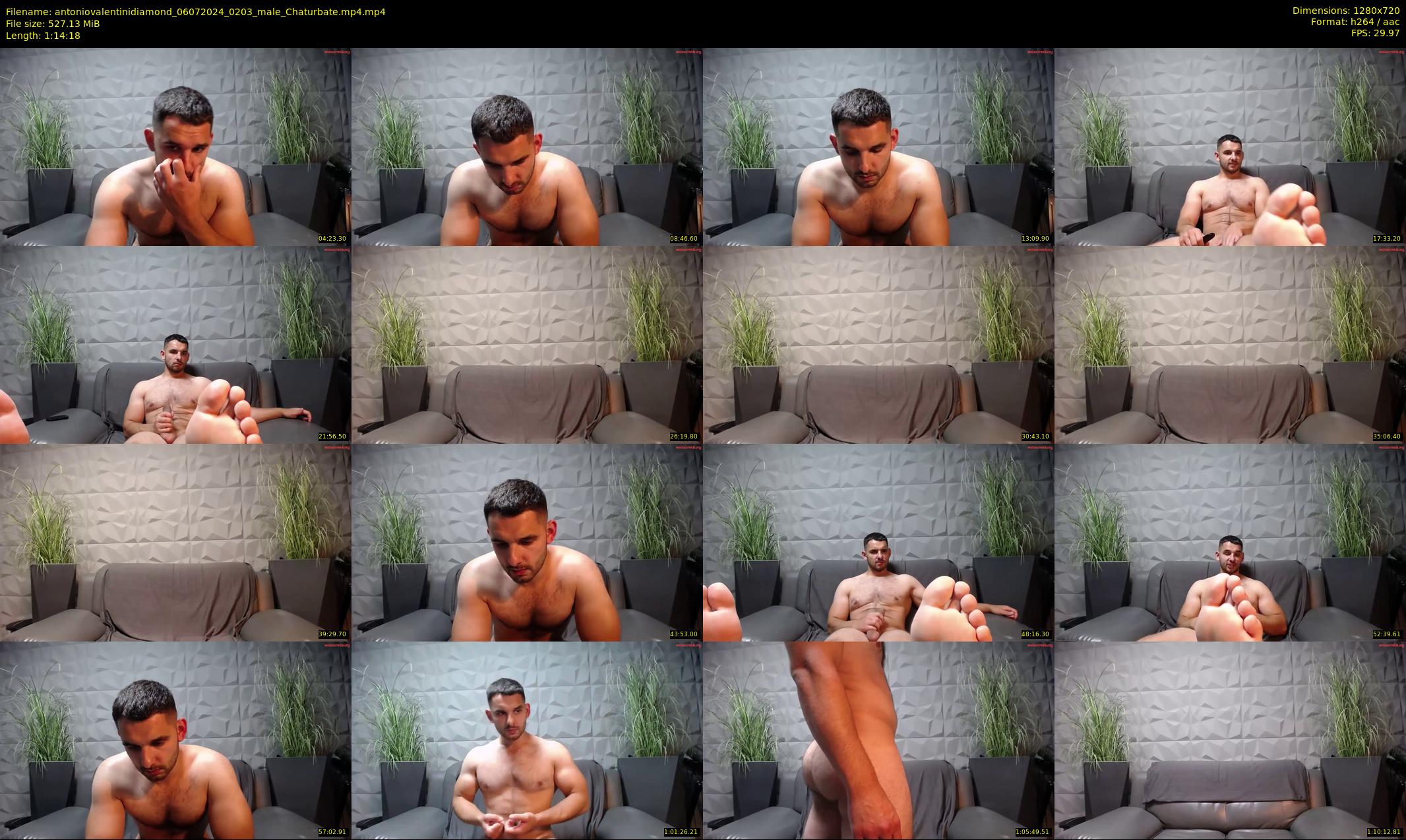 antoniovalentinidiamond — 75 minute Chaturbate male cam show recording, 720p, Jul 6, 2024