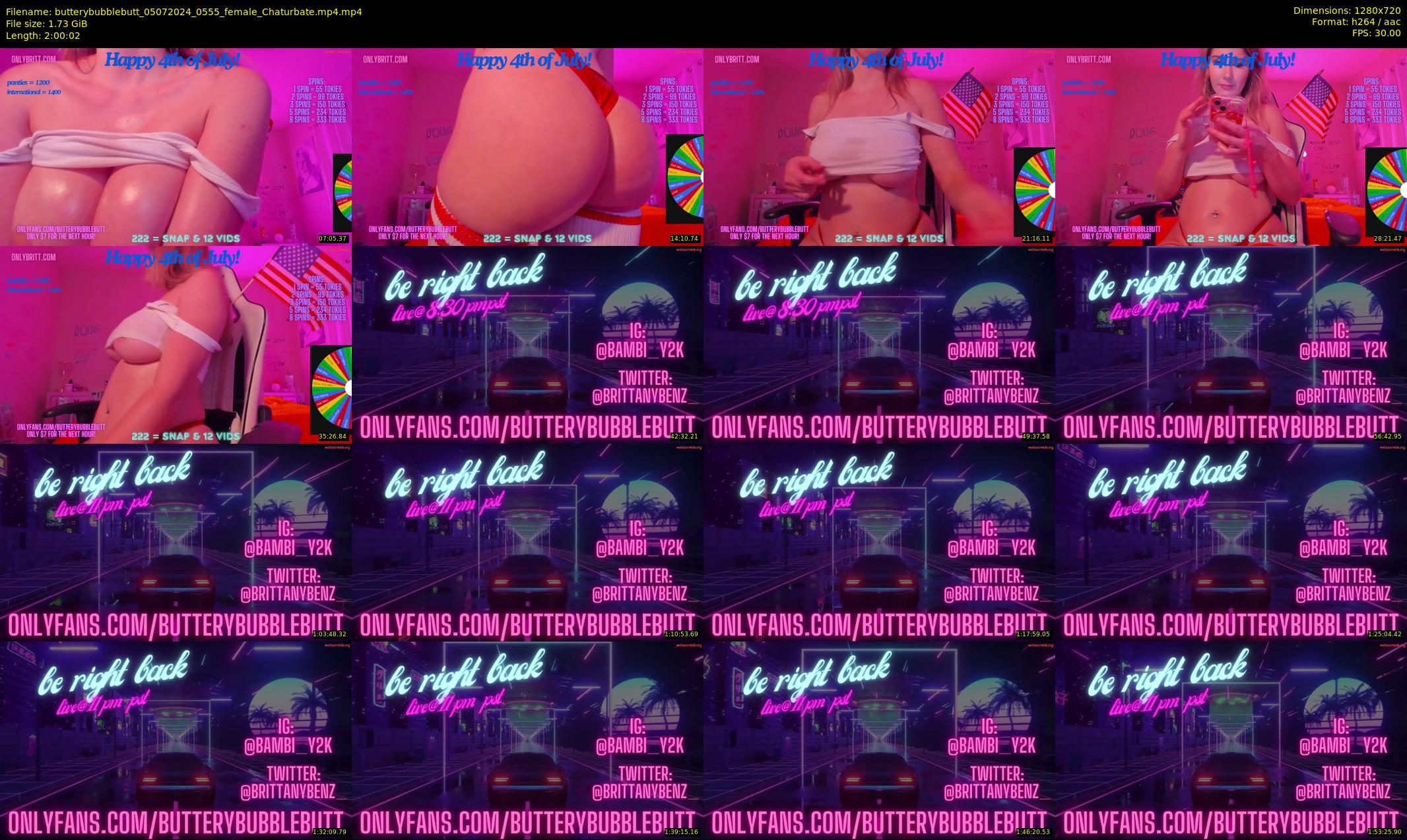 butterybubblebutt — 121 minute Chaturbate couple cam show recording, 720p, Jul 5, 2024