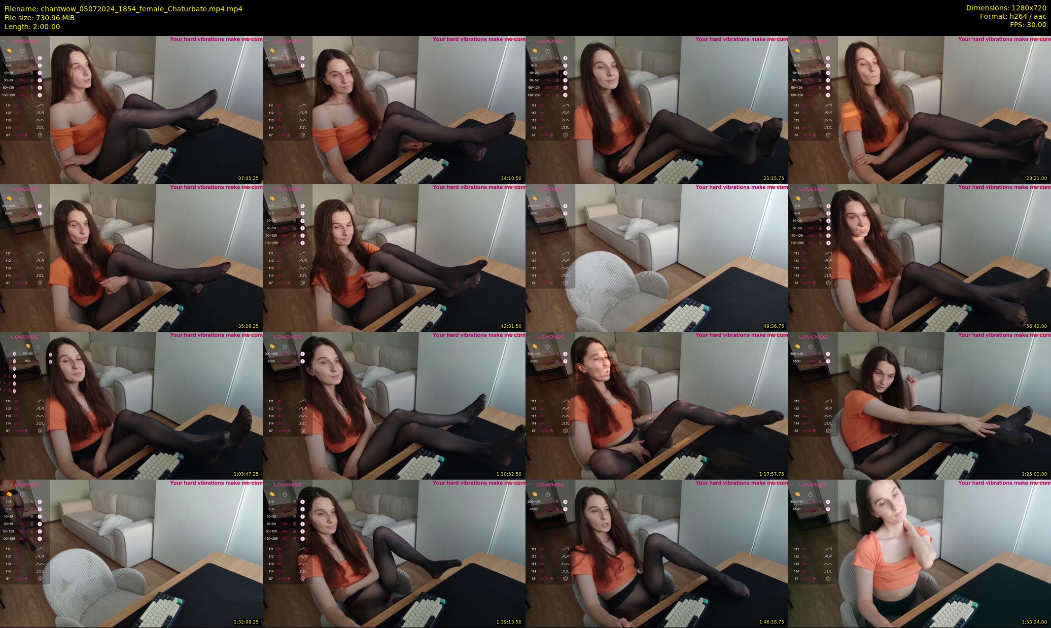 chantwow — 120 minute Chaturbate female cam show recording, 720p, Jul 5, 2024