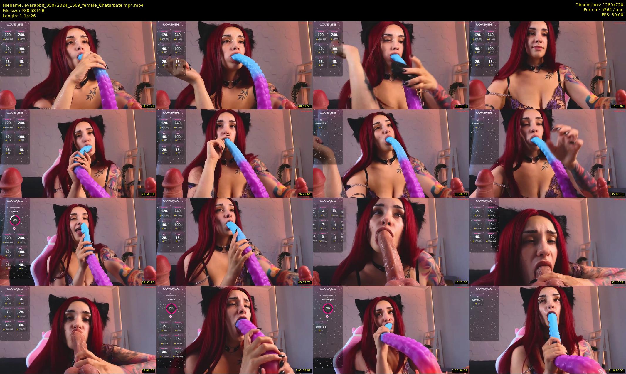 evarabbit — 75 minute Chaturbate female cam show recording, 720p, Jul 5, 2024