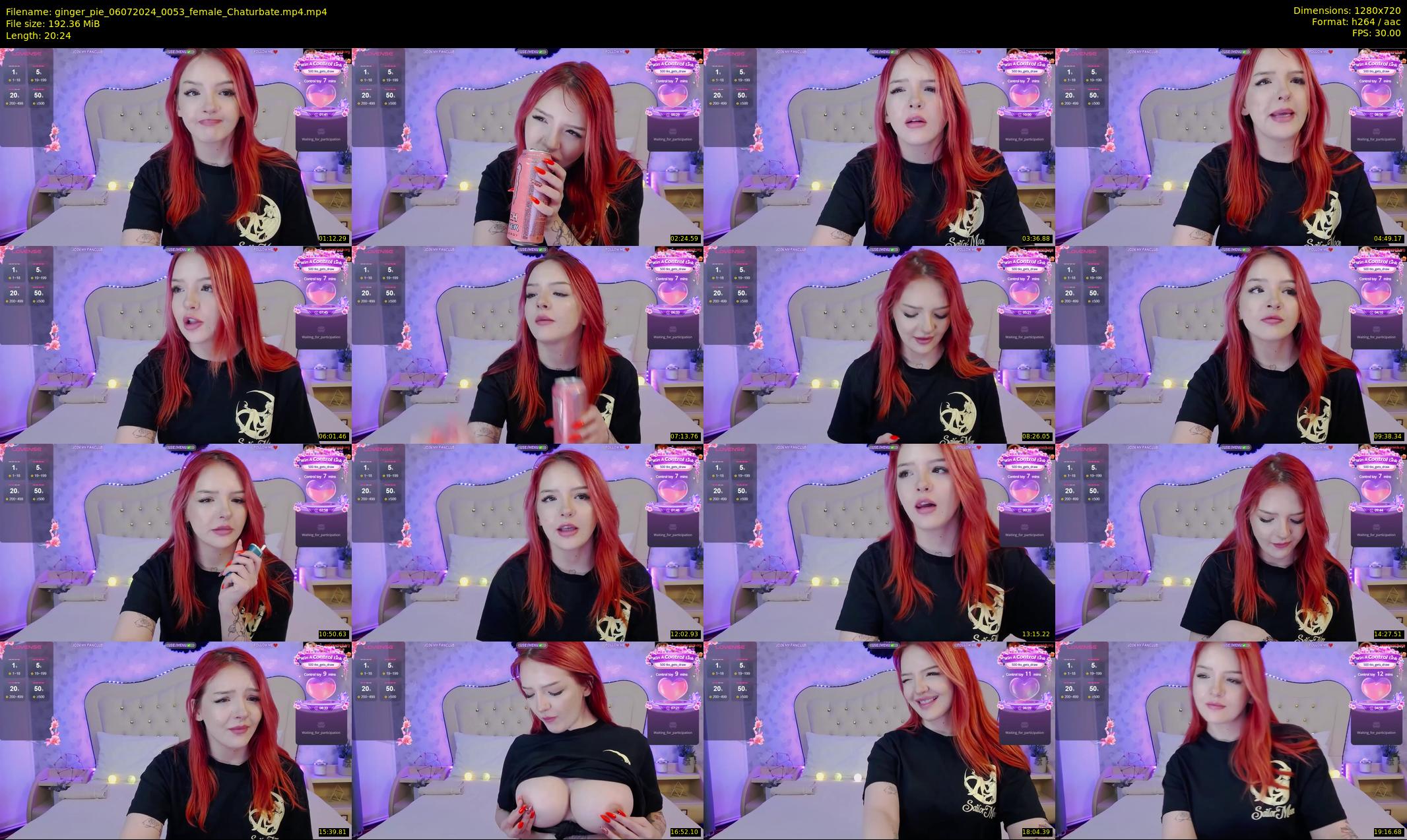 ginger_pie — 21 minute Chaturbate female cam show recording, 720p, Jul 6, 2024