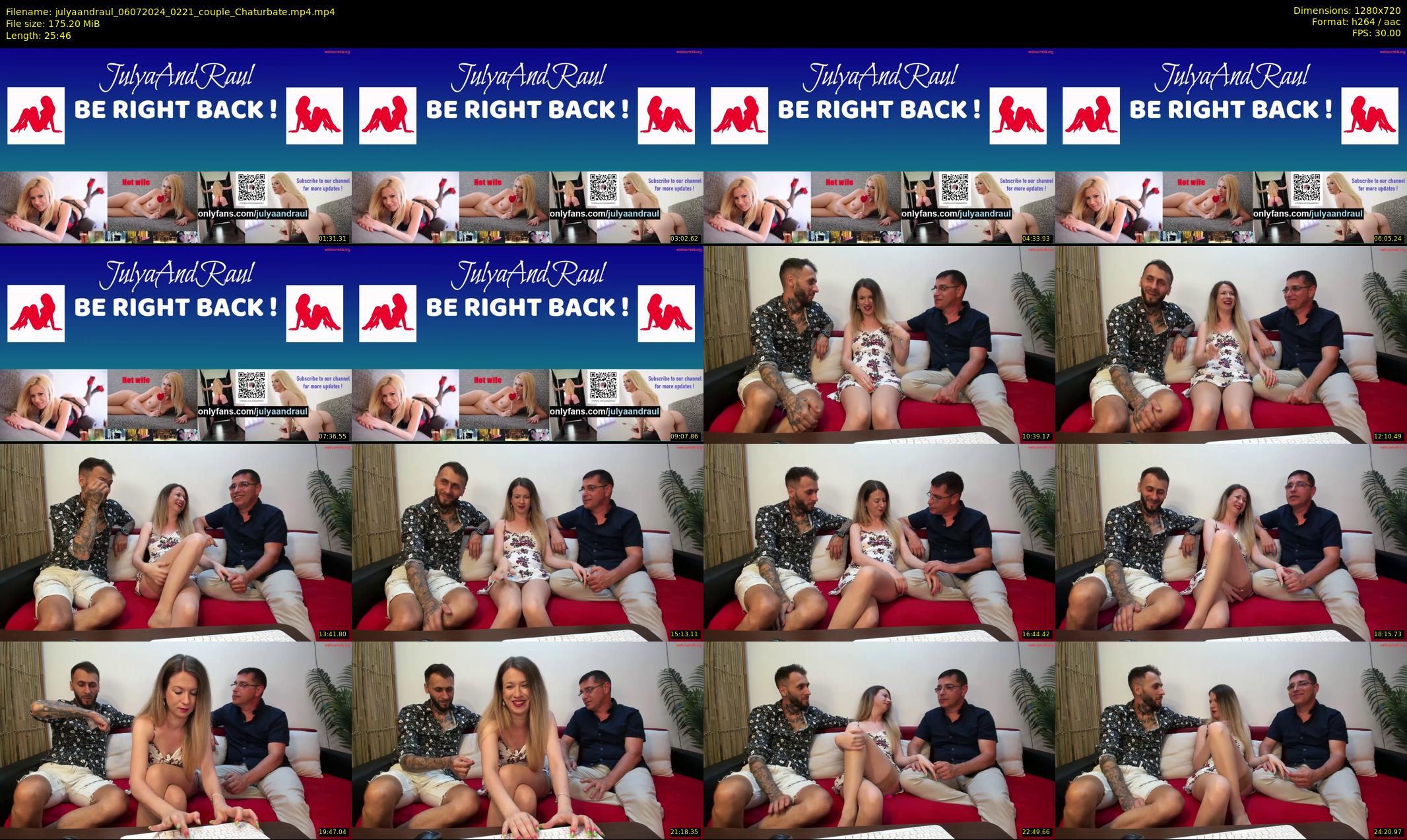 julyaandraul — 26 minute Chaturbate couple cam show recording, 720p, Jul 6, 2024