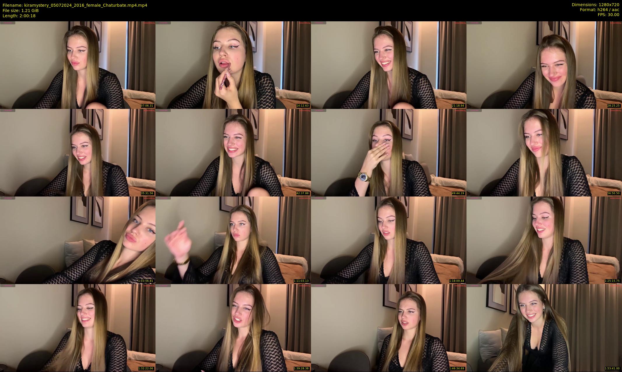 kiramystery — 121 minute Chaturbate female cam show recording, 720p, Jul 5, 2024