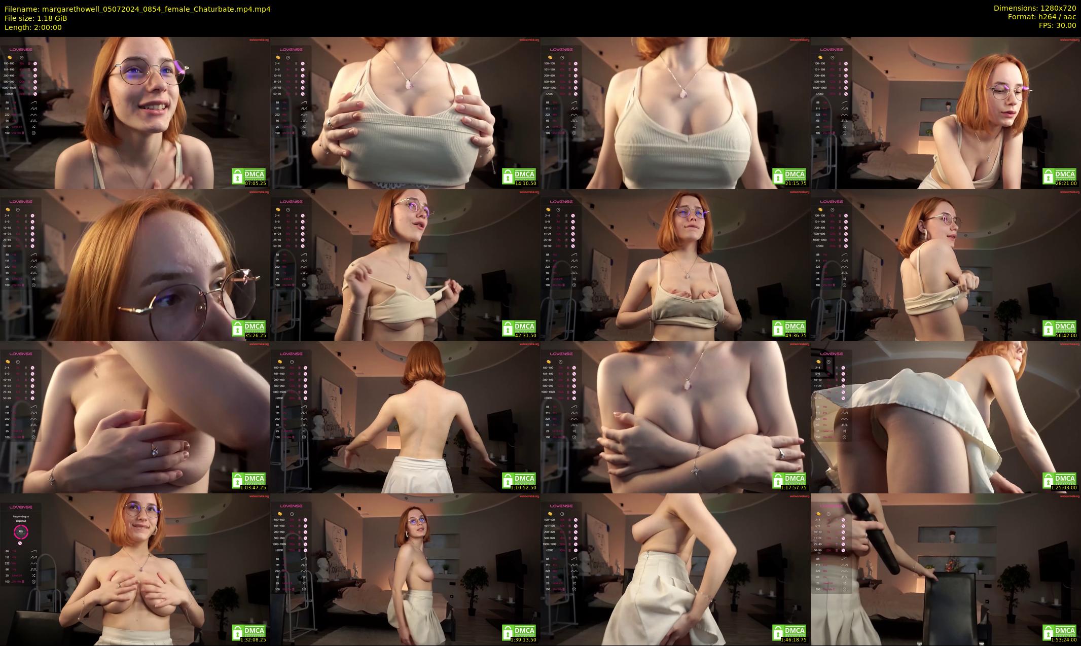margarethowell — 120 minute Chaturbate female cam show recording, 720p, Jul 5, 2024