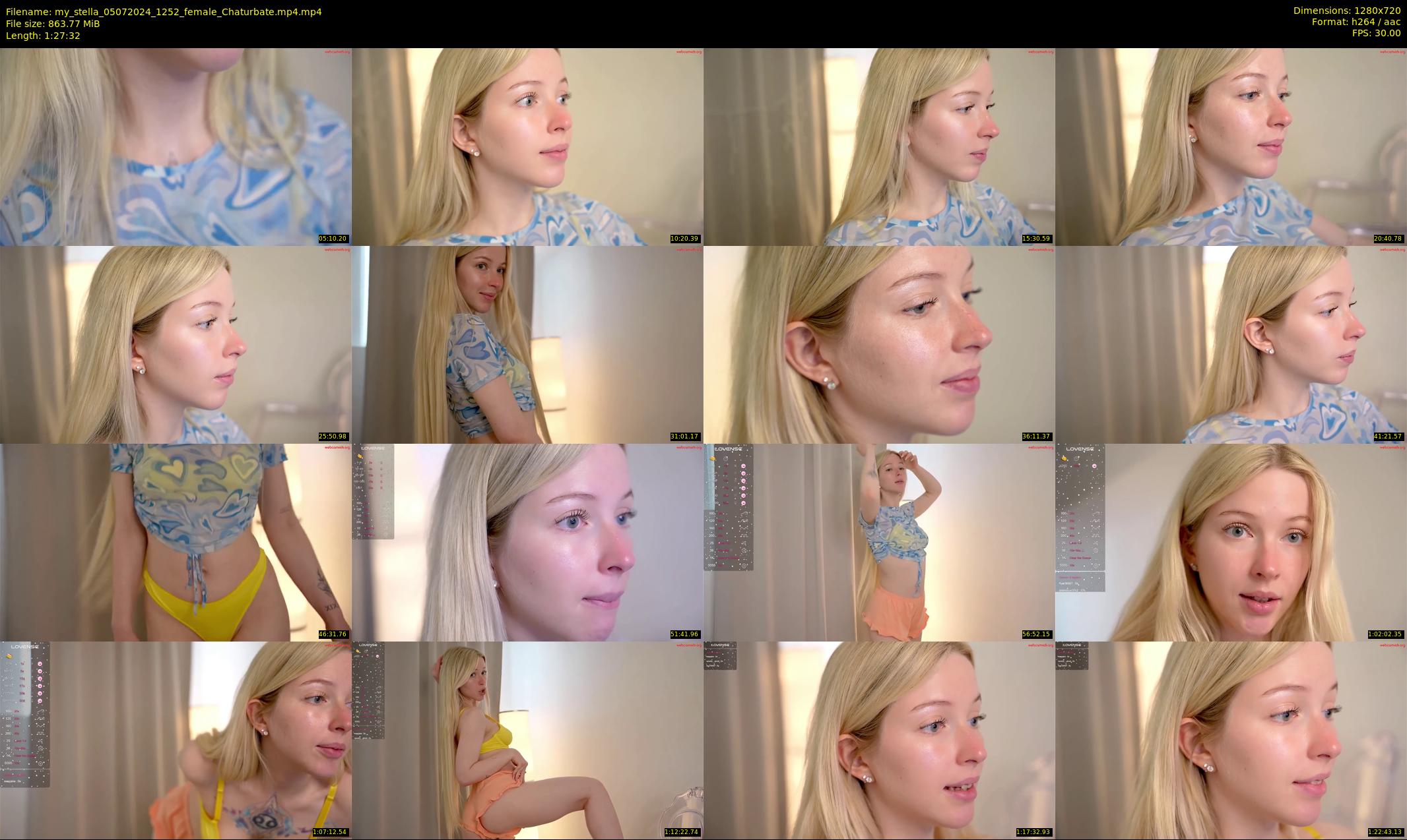 my_stella — 88 minute Chaturbate female cam show recording, 720p, Jul 5, 2024