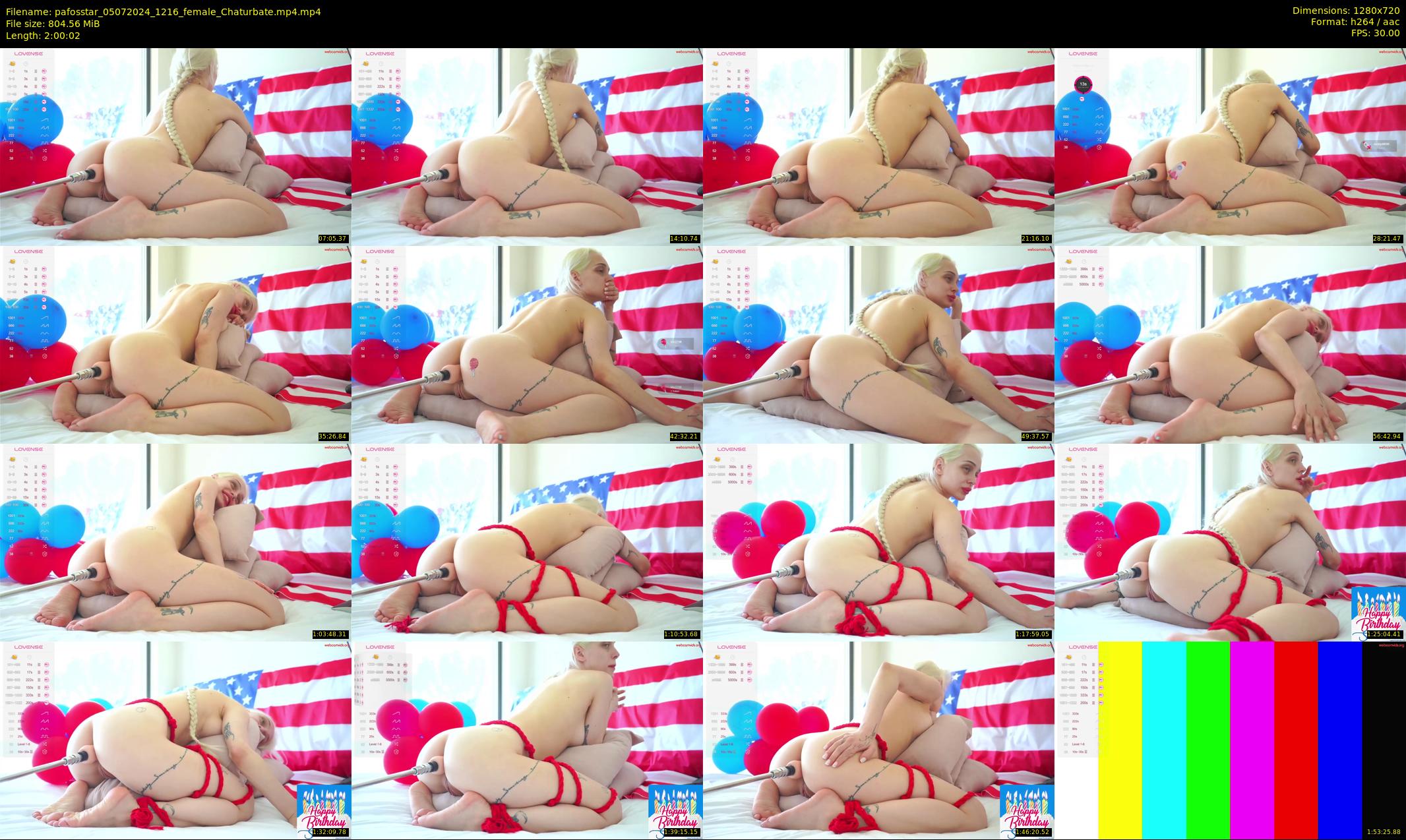 pafosstar — 121 minute Chaturbate female cam show recording, 720p, Jul 5, 2024