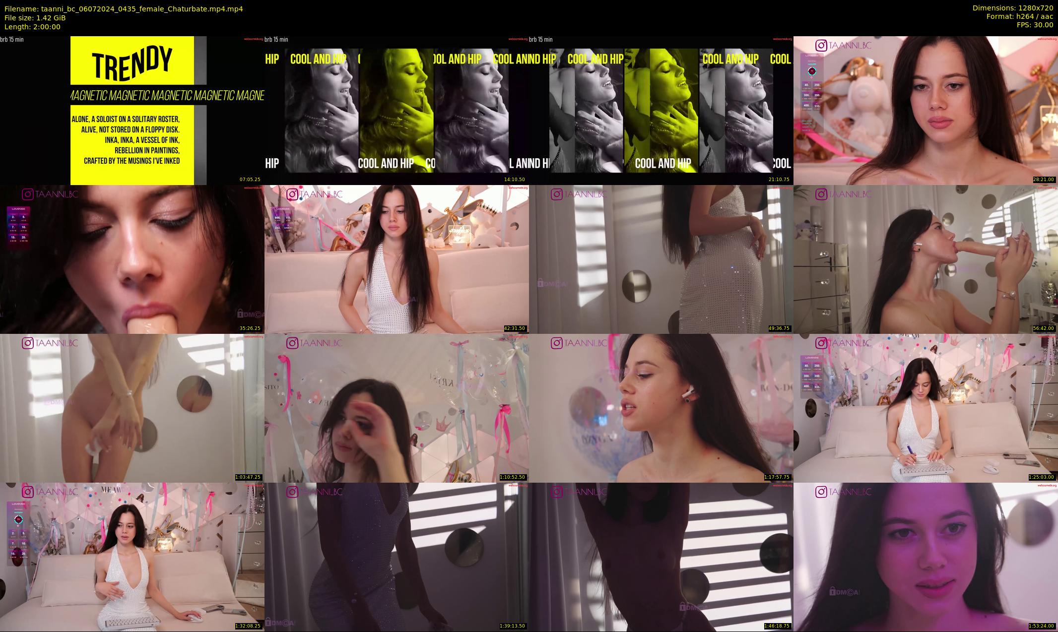 taanni_bc — 120 minute Chaturbate female cam show recording, 720p, Jul 6, 2024