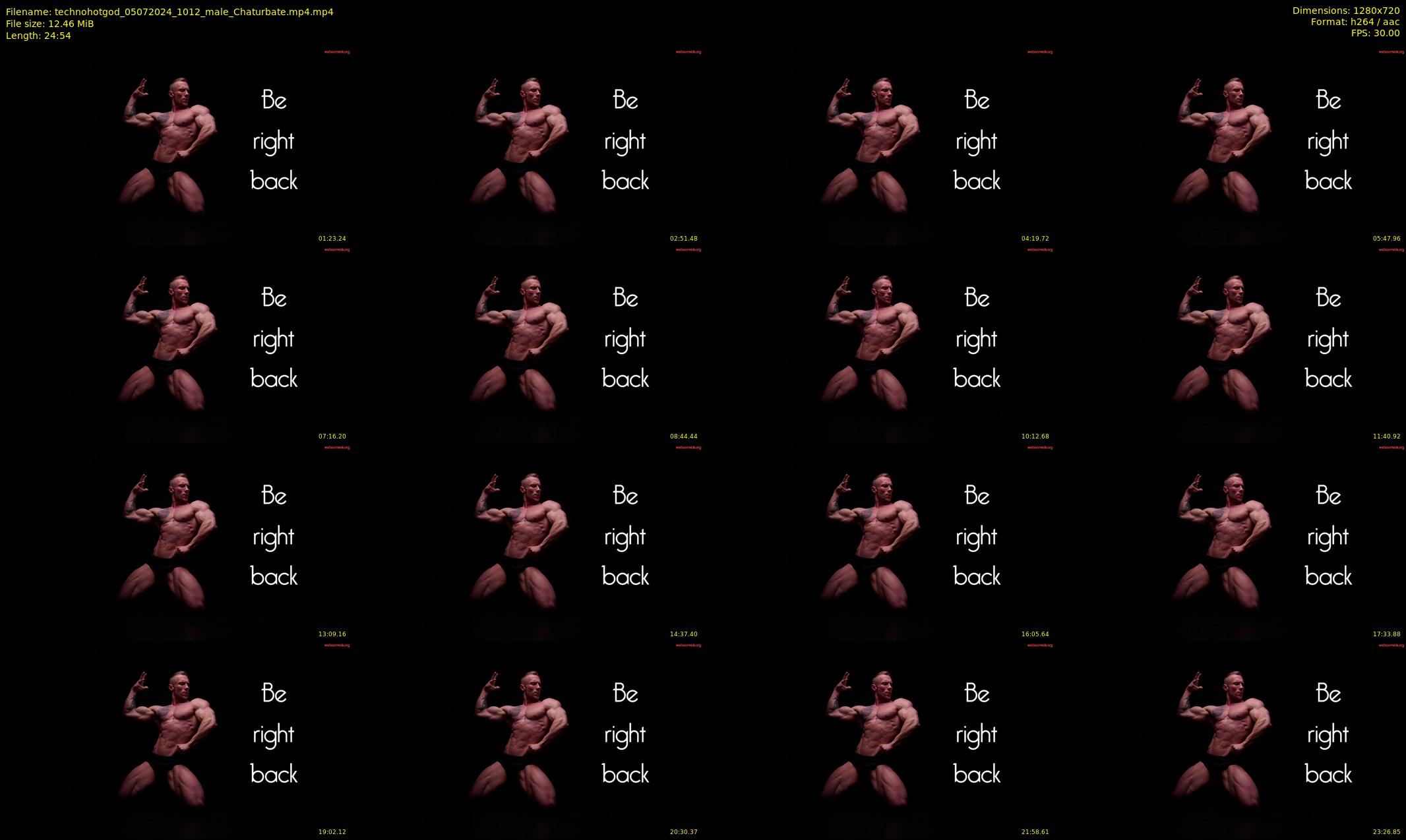 technohotgod — 25 minute Chaturbate male cam show recording, 720p, Jul 5, 2024