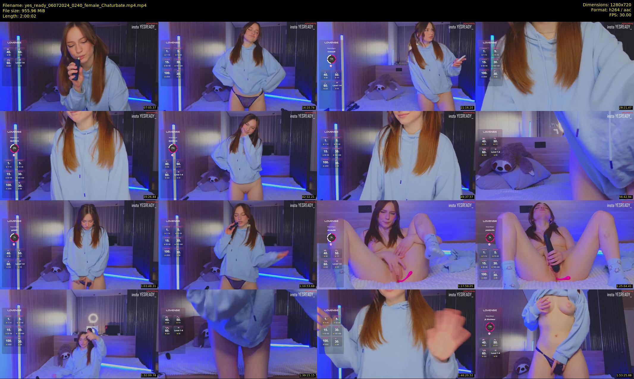 yes_ready — 121 minute Chaturbate female cam show recording, 720p, Jul 6, 2024