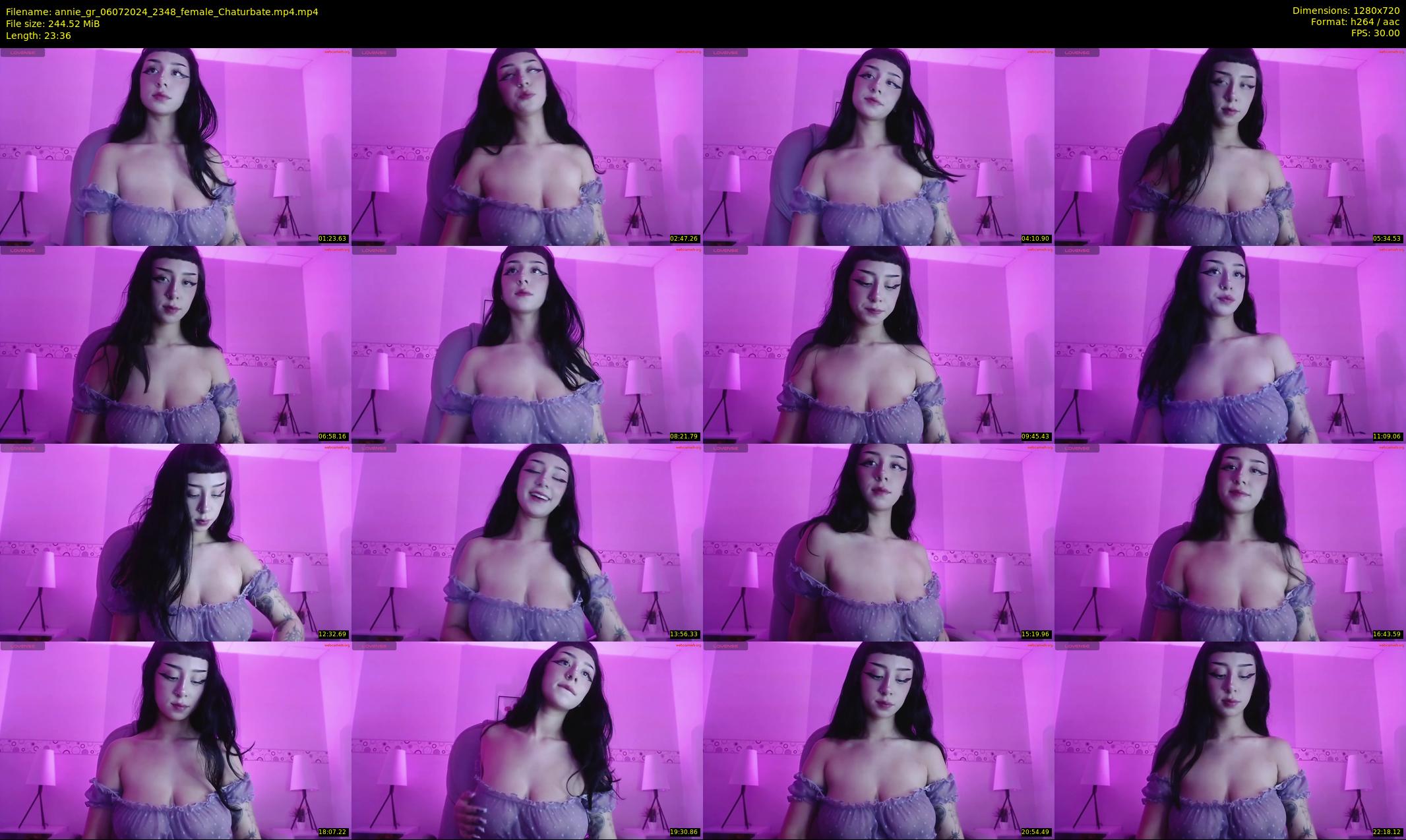 annie_gr — 24 minute Chaturbate female cam show recording, 720p, Jul 6, 2024