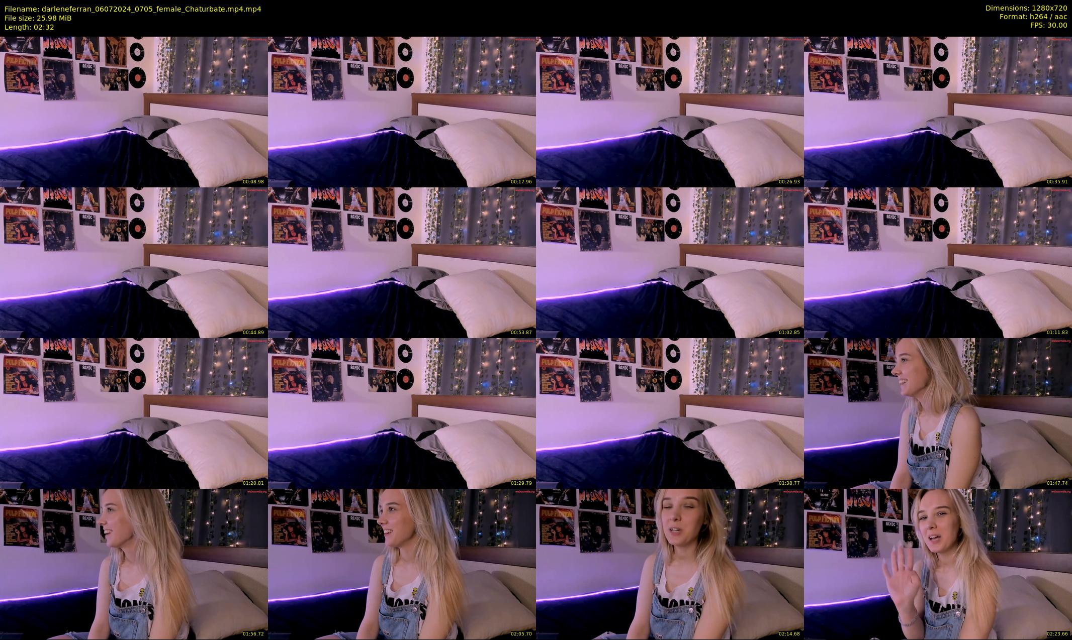 darleneferran — 3 minute Chaturbate female cam show recording, 720p, Jul 6, 2024