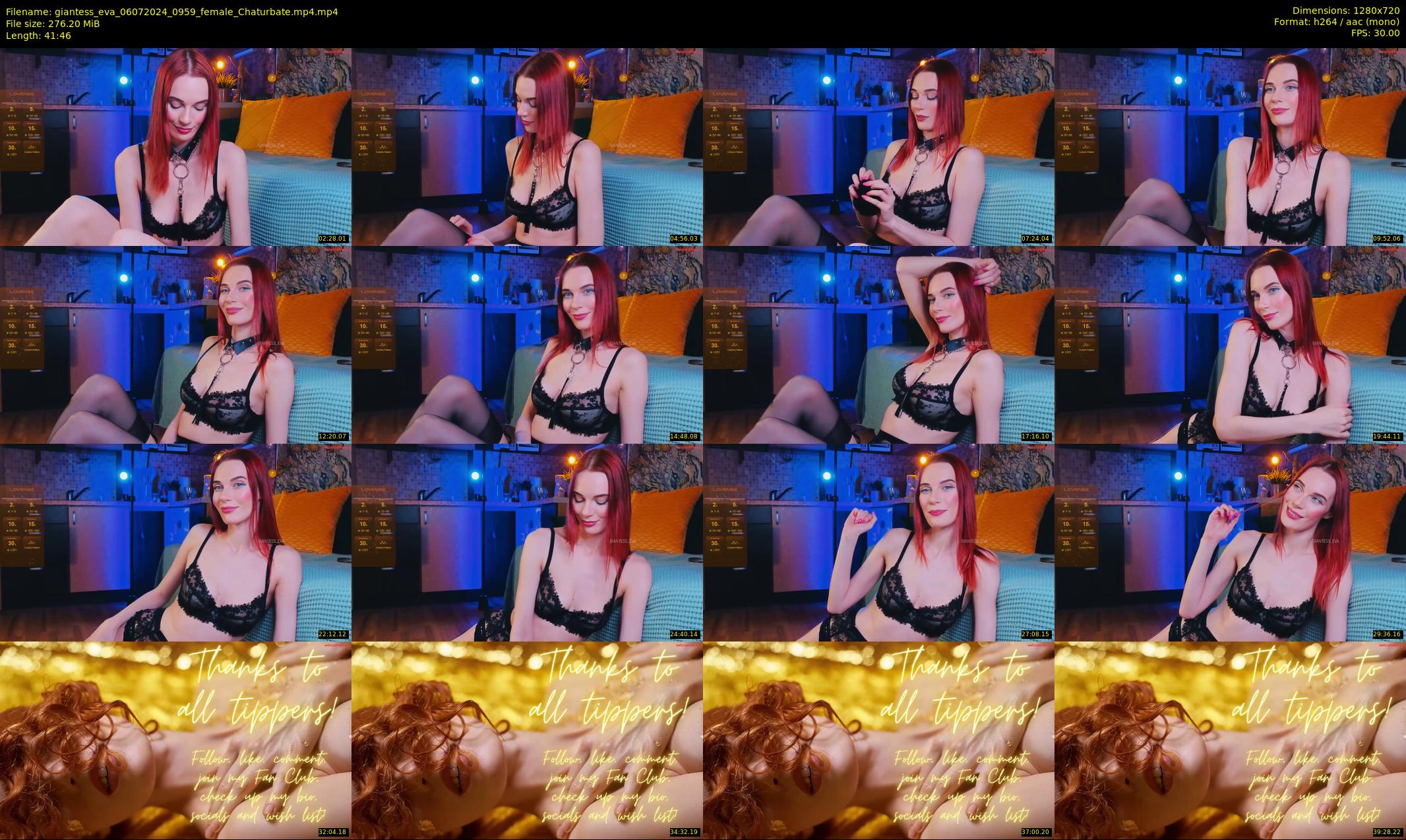 giantess_eva — 42 minute Chaturbate female cam show recording, 720p, Jul 6, 2024