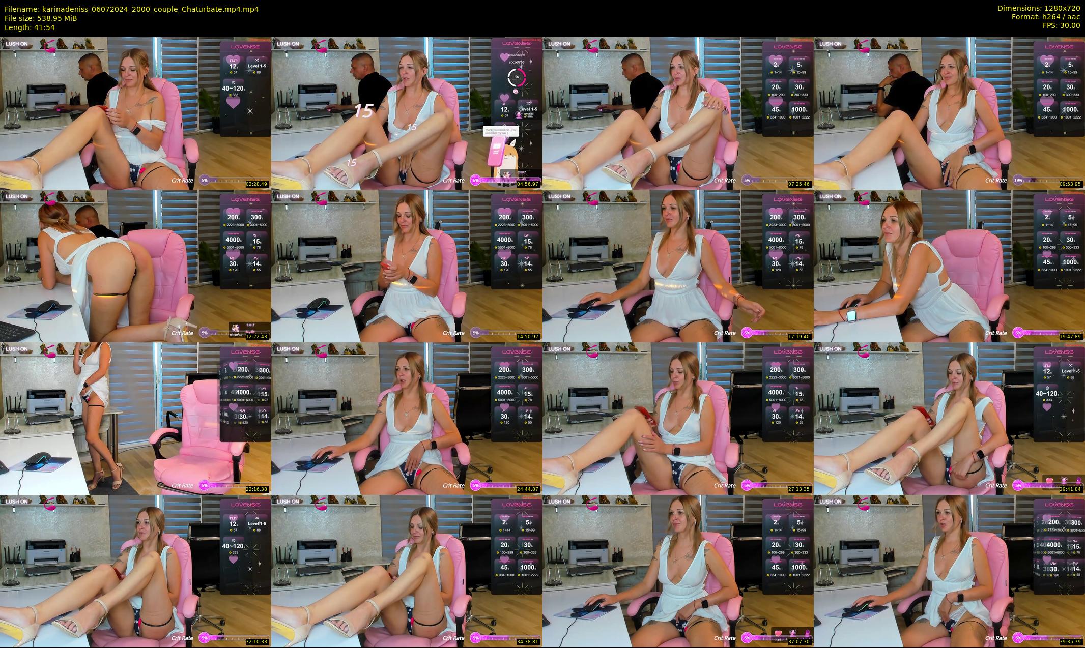 karinadeniss — 42 minute Chaturbate couple cam show recording, 720p, Jul 6, 2024