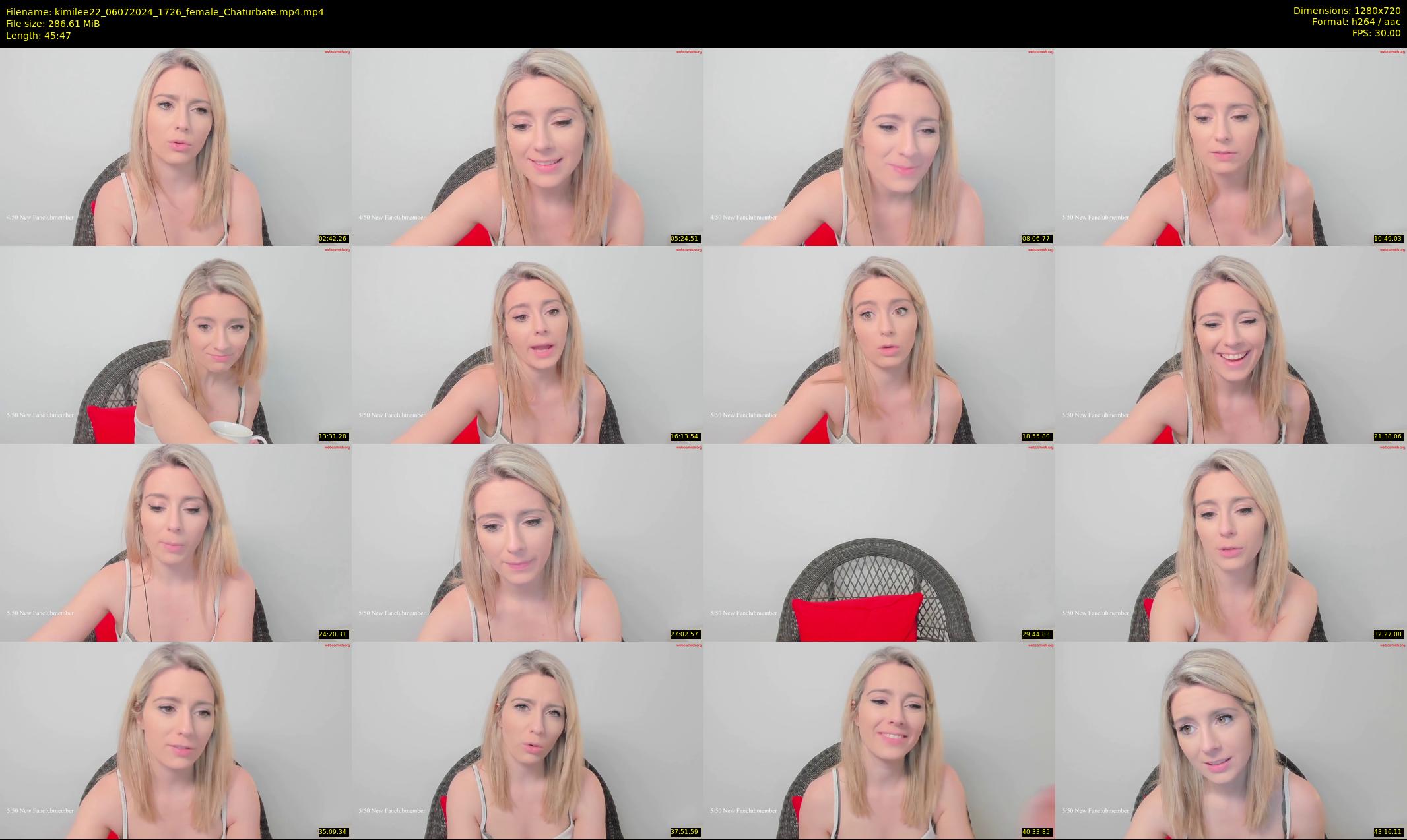 kimilee22 — 46 minute Chaturbate female cam show recording, 720p, Jul 6, 2024