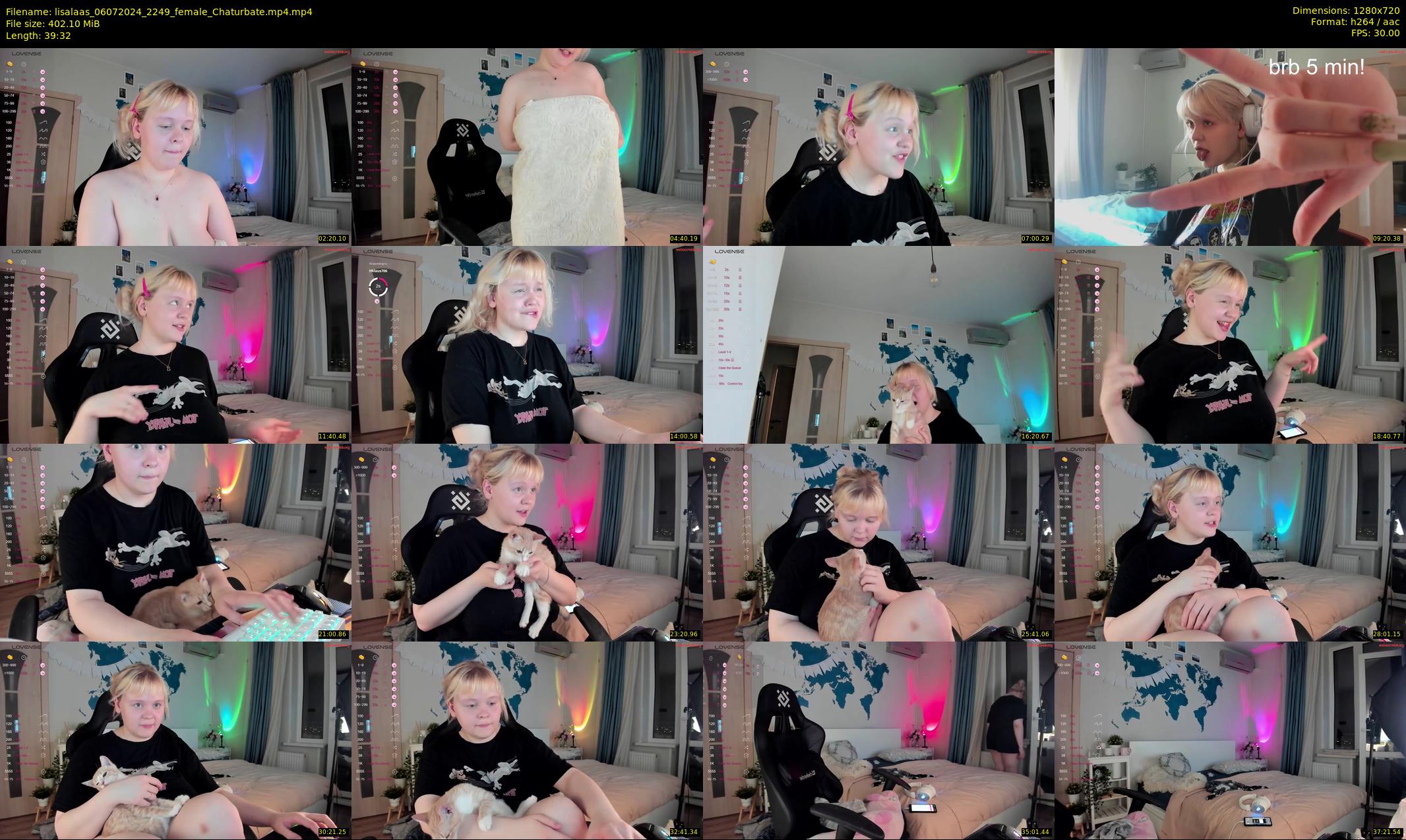 lisalaas — 40 minute Chaturbate female cam show recording, 720p, Jul 6, 2024