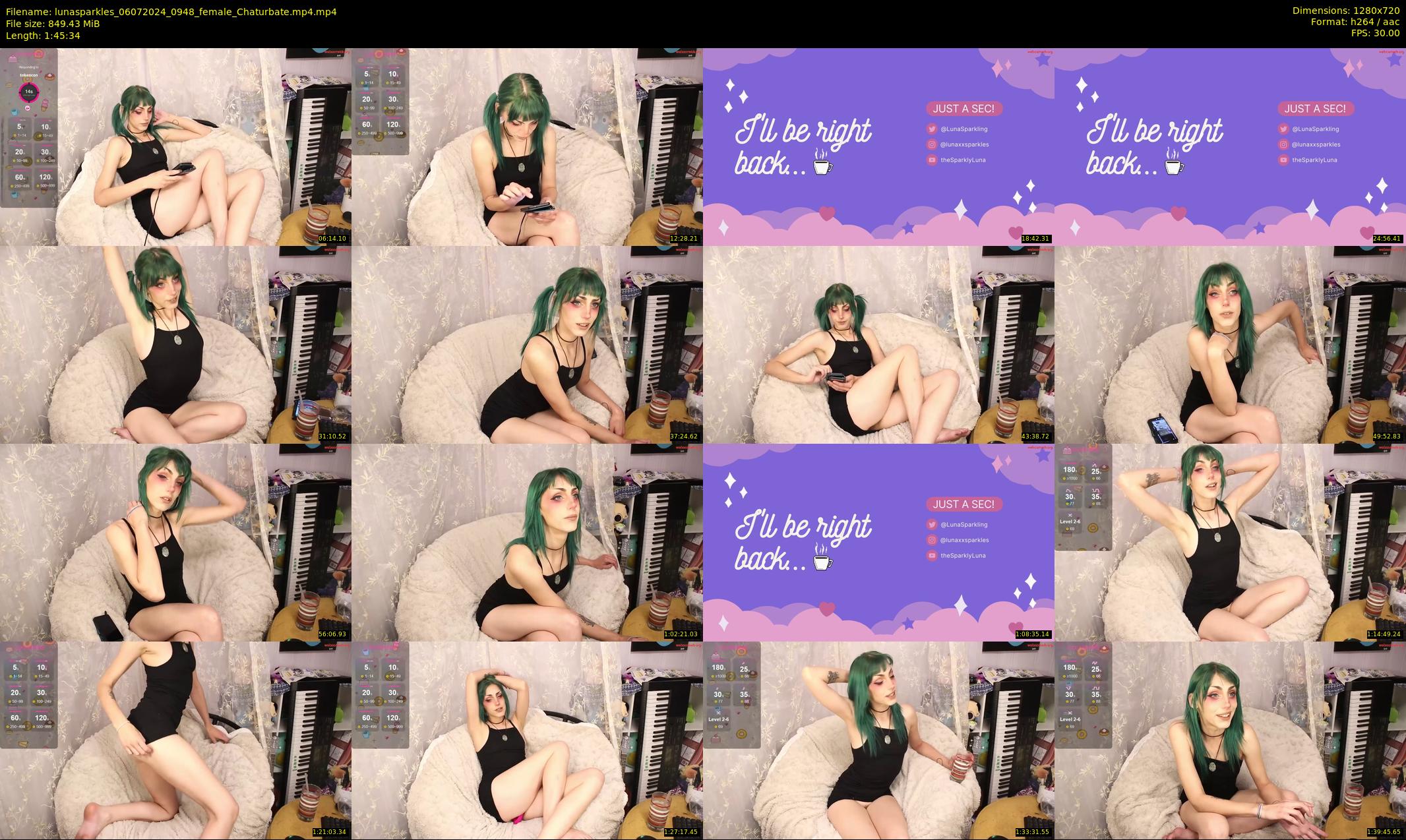 lunasparkles — 106 minute Chaturbate female cam show recording, 720p, Jul 6, 2024