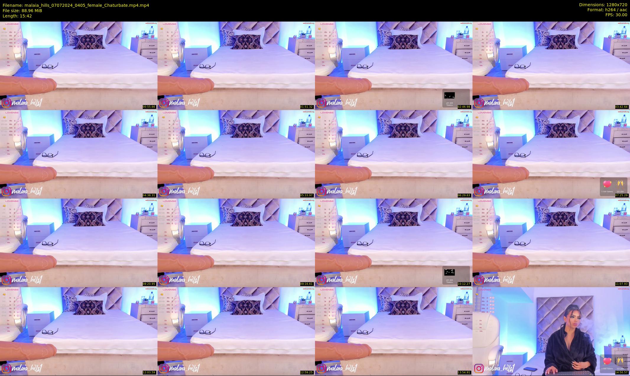 malaia_hills — 16 minute Chaturbate female cam show recording, 720p, Jul 7, 2024