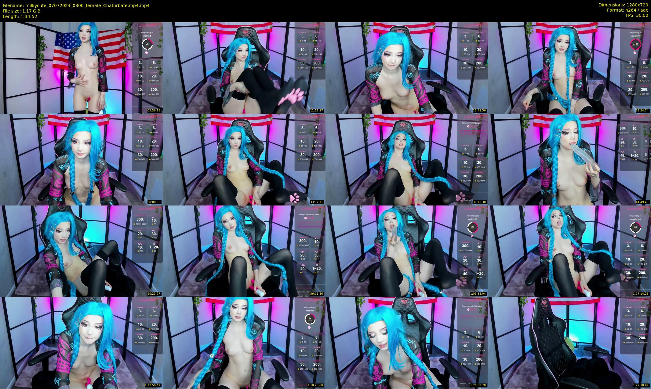 milkycute — 95 minute Chaturbate female cam show recording, 720p, Jul 7, 2024