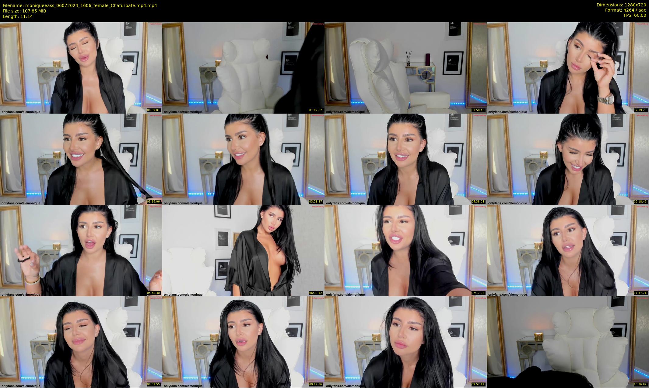 moniqueeass — 12 minute Chaturbate female cam show recording, 720p, Jul 6, 2024